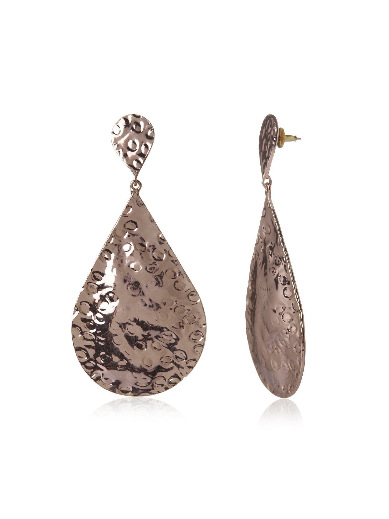 Valliyan Beaten Teardrop Silver Earring