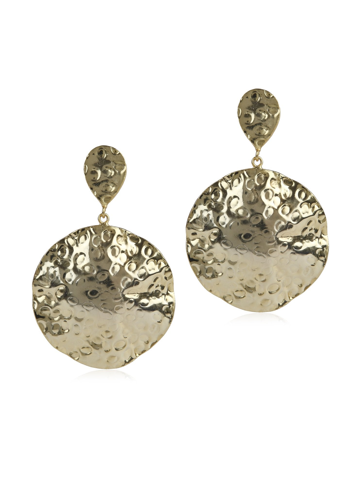 Valliyan Beaten Sphere Gold Earring