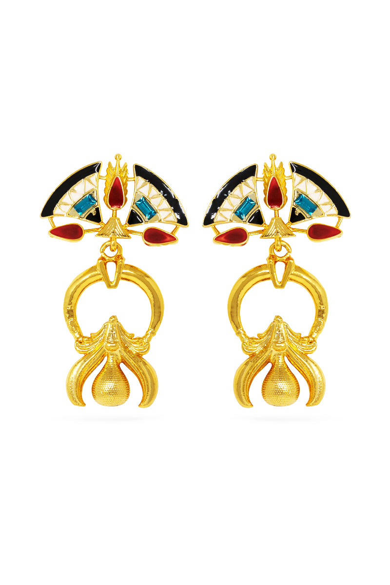 Valliyan Allure Black Logo Earrings