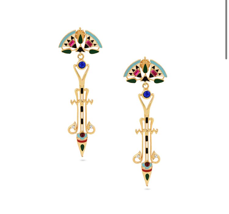 Valliyan Blue Leaf Studded Allure Earrings