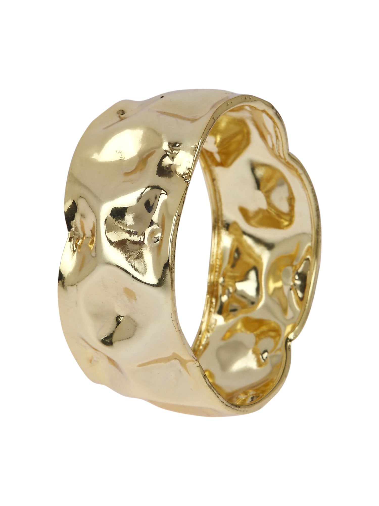 Valliyan Metal Crush Gold Bangle