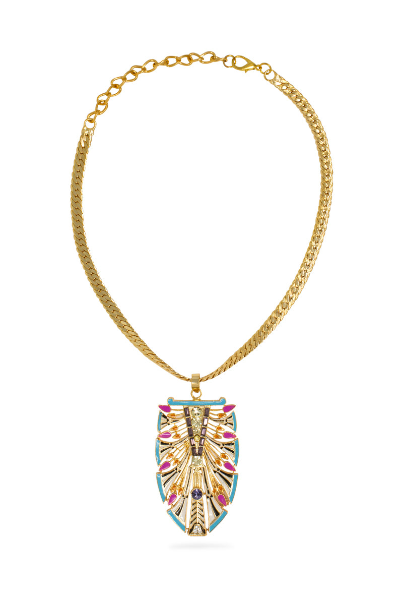 Valliyan Blue Egyptian Pendant Necklace