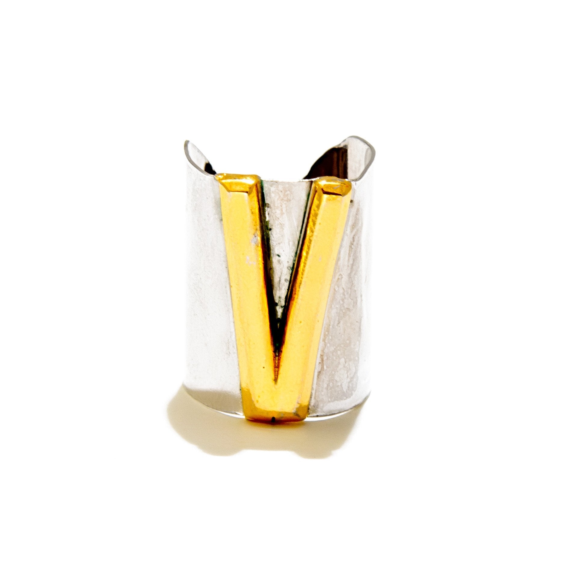 V Letter Ring