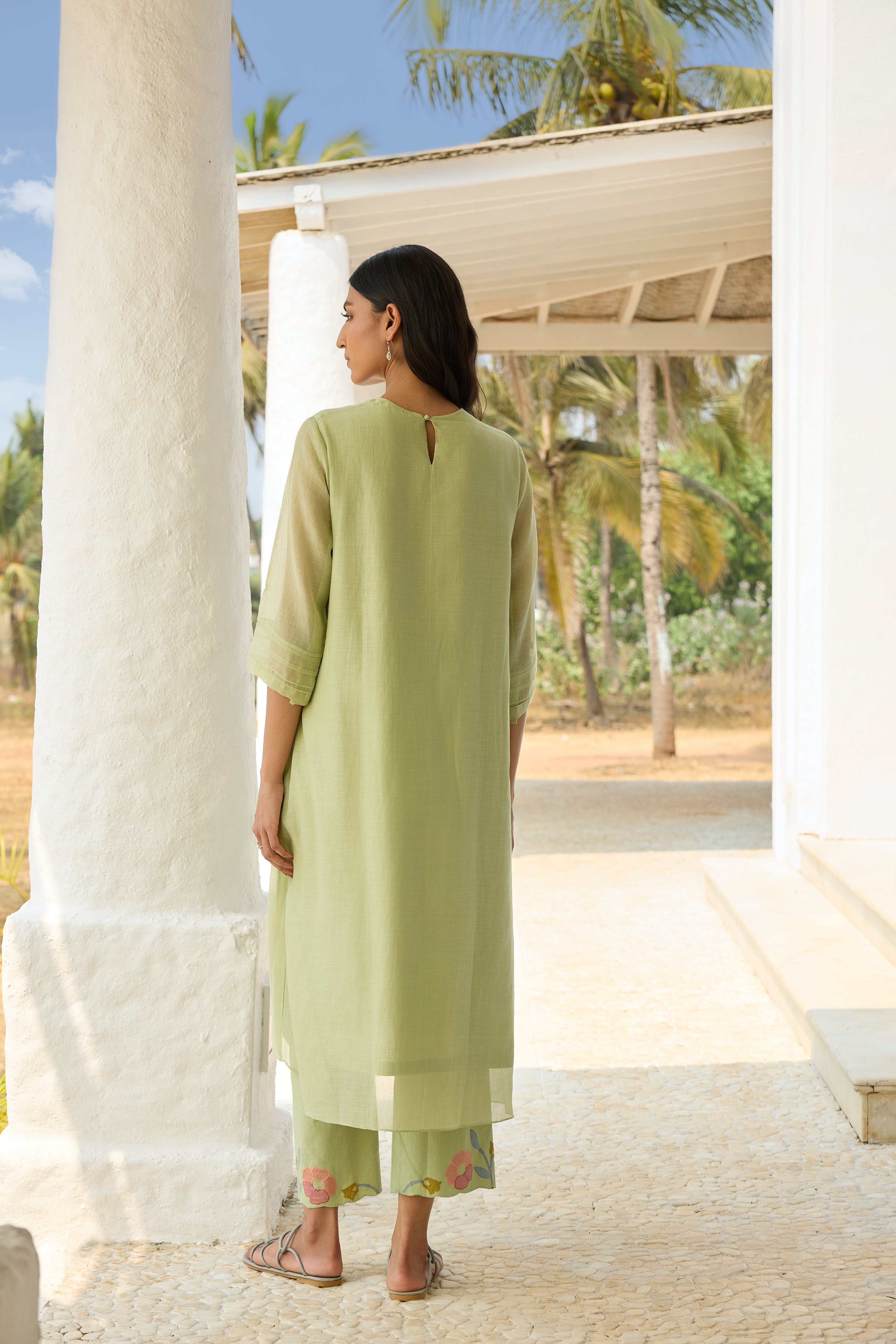 Lime Applique Co-ord Set