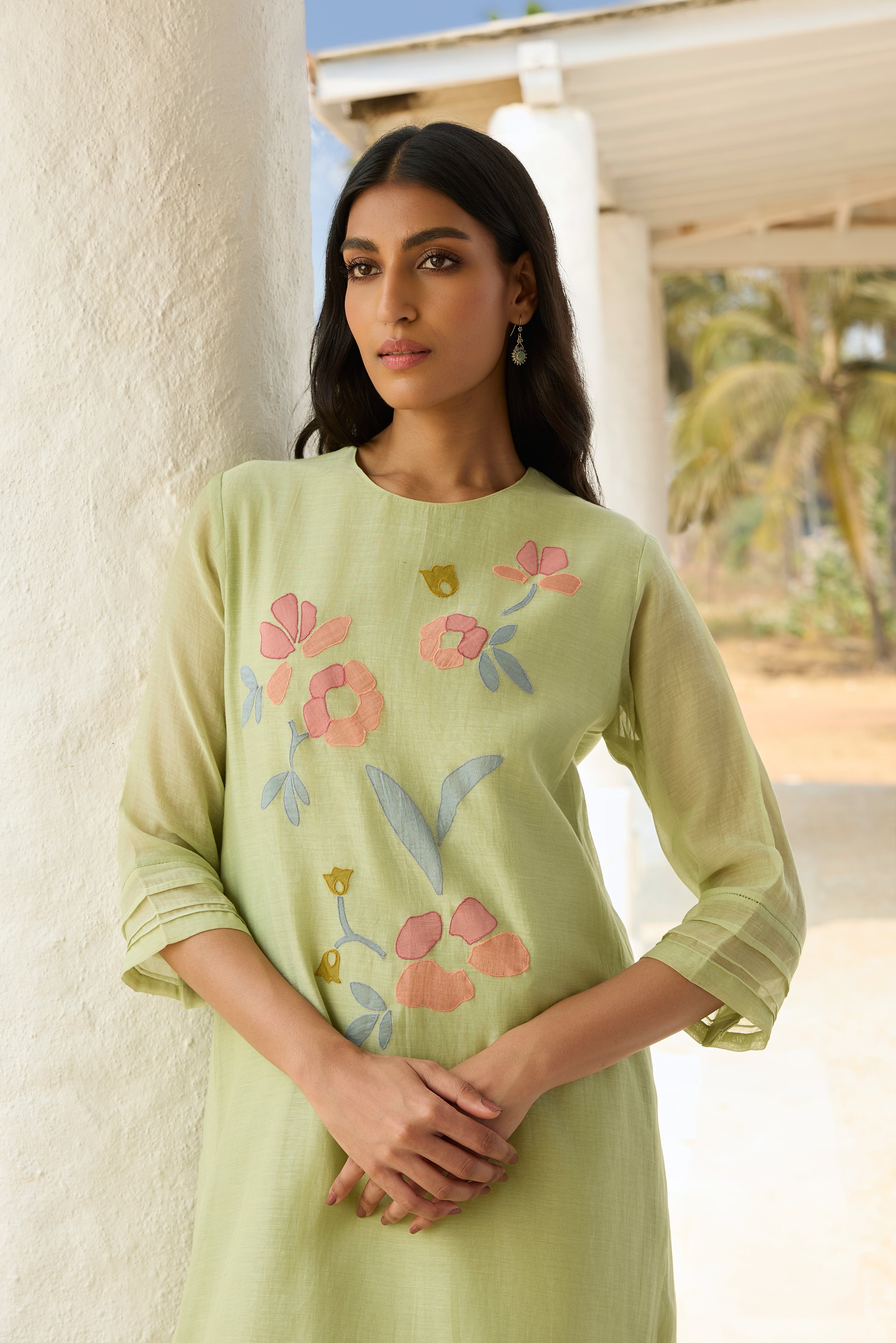 Lime Applique Co-ord Set