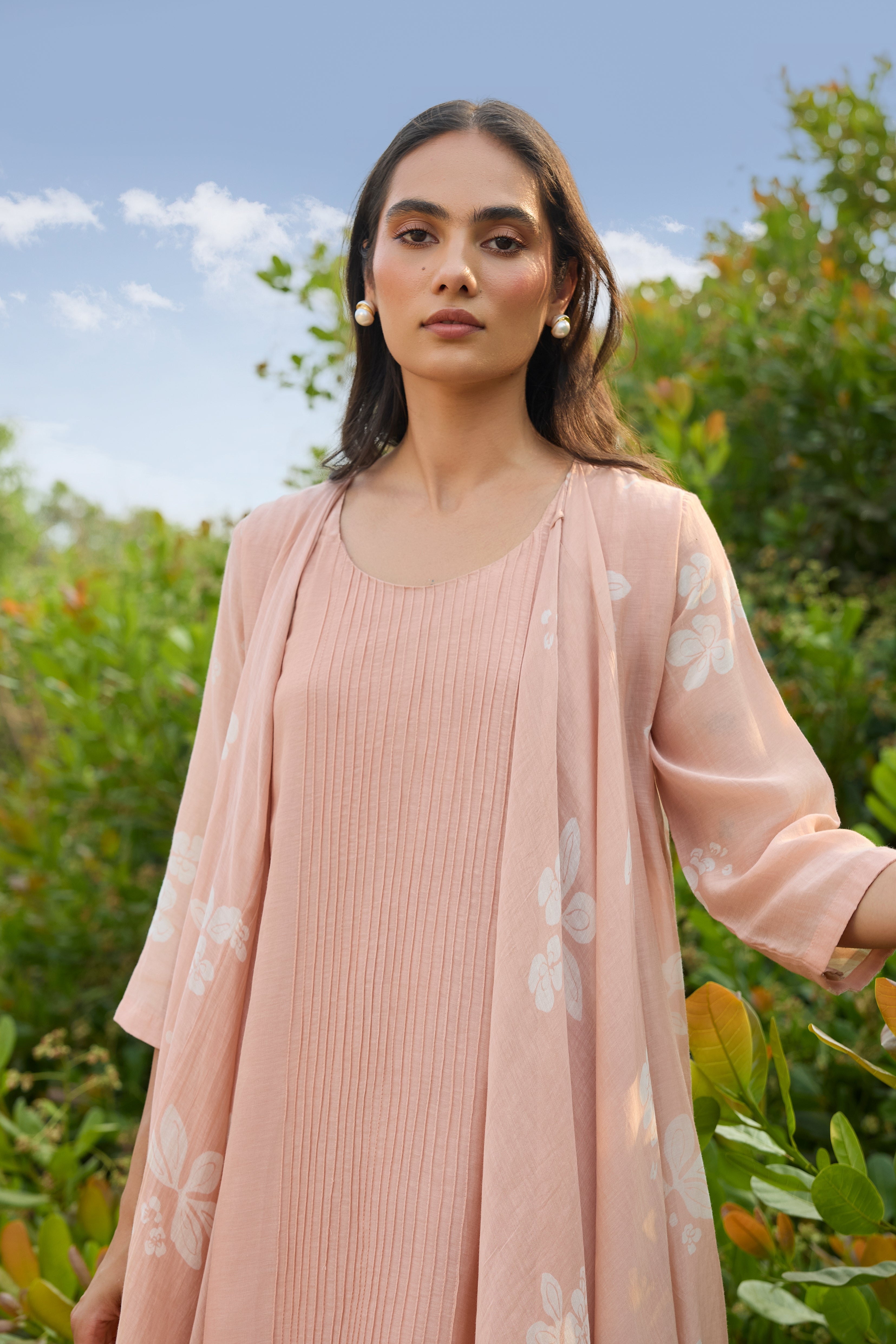 Blossom Pintuck Jacket Dress