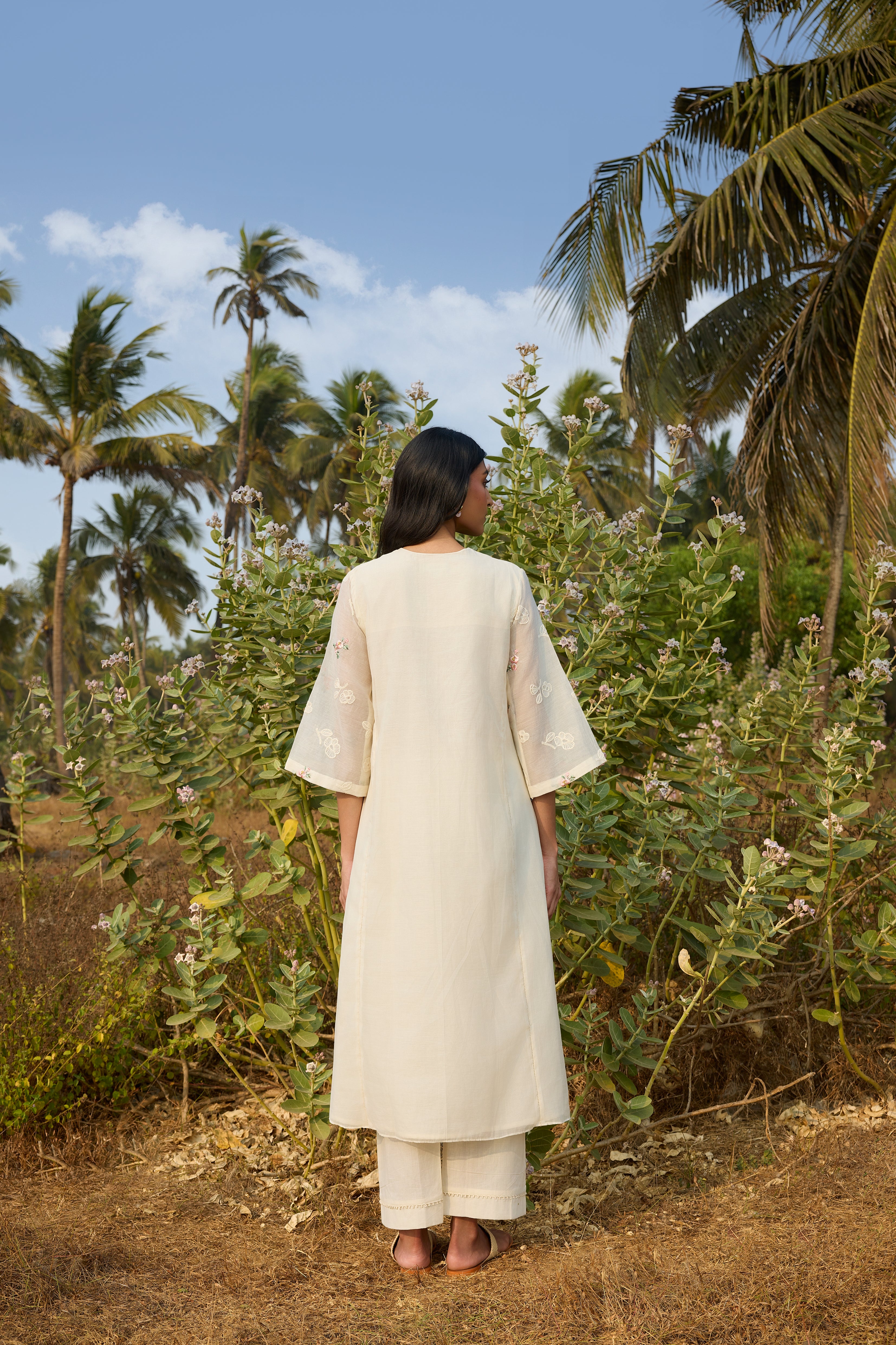 Ivory Thread Embroidered Co-ord Set