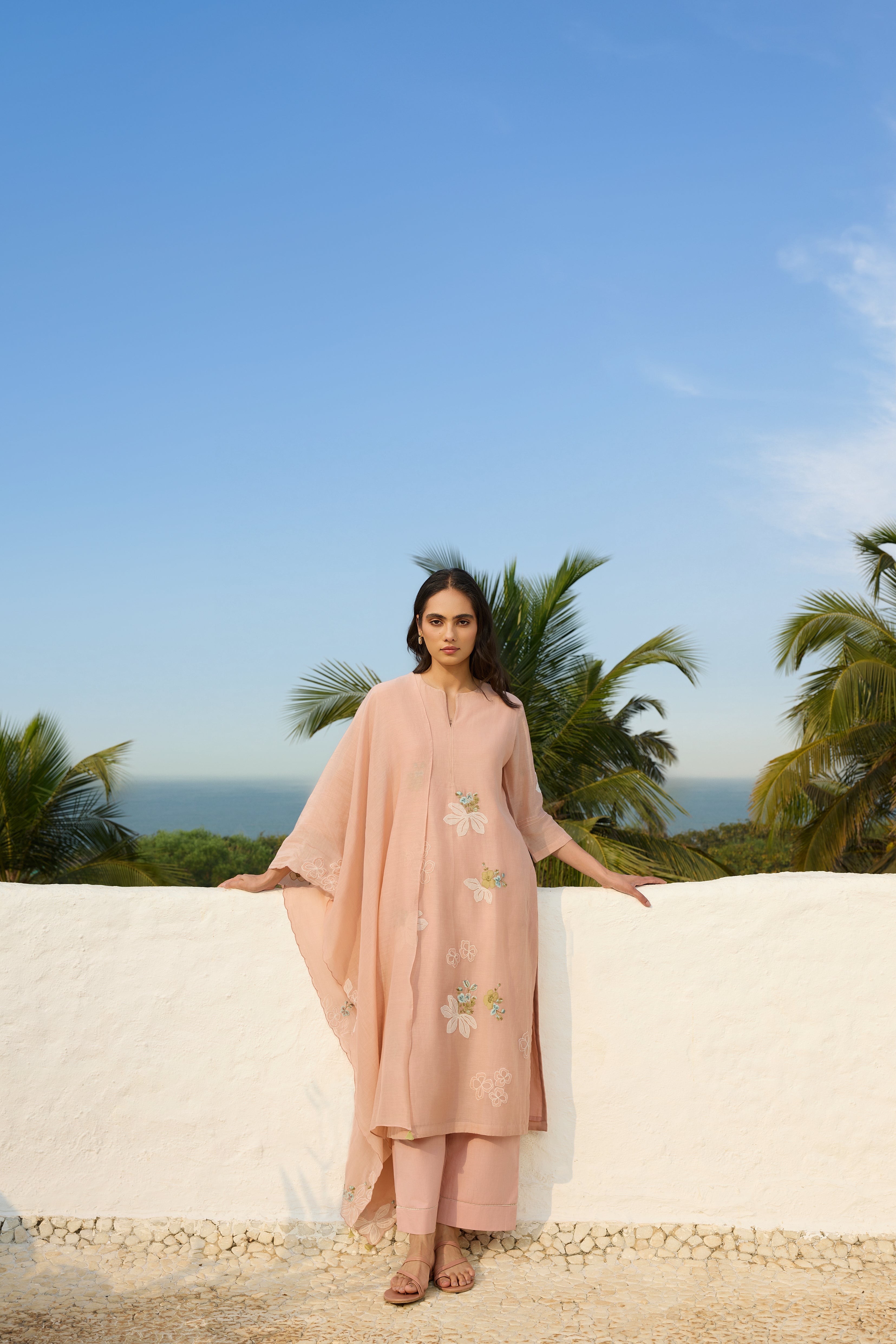 Blossom Applique Kurta Set