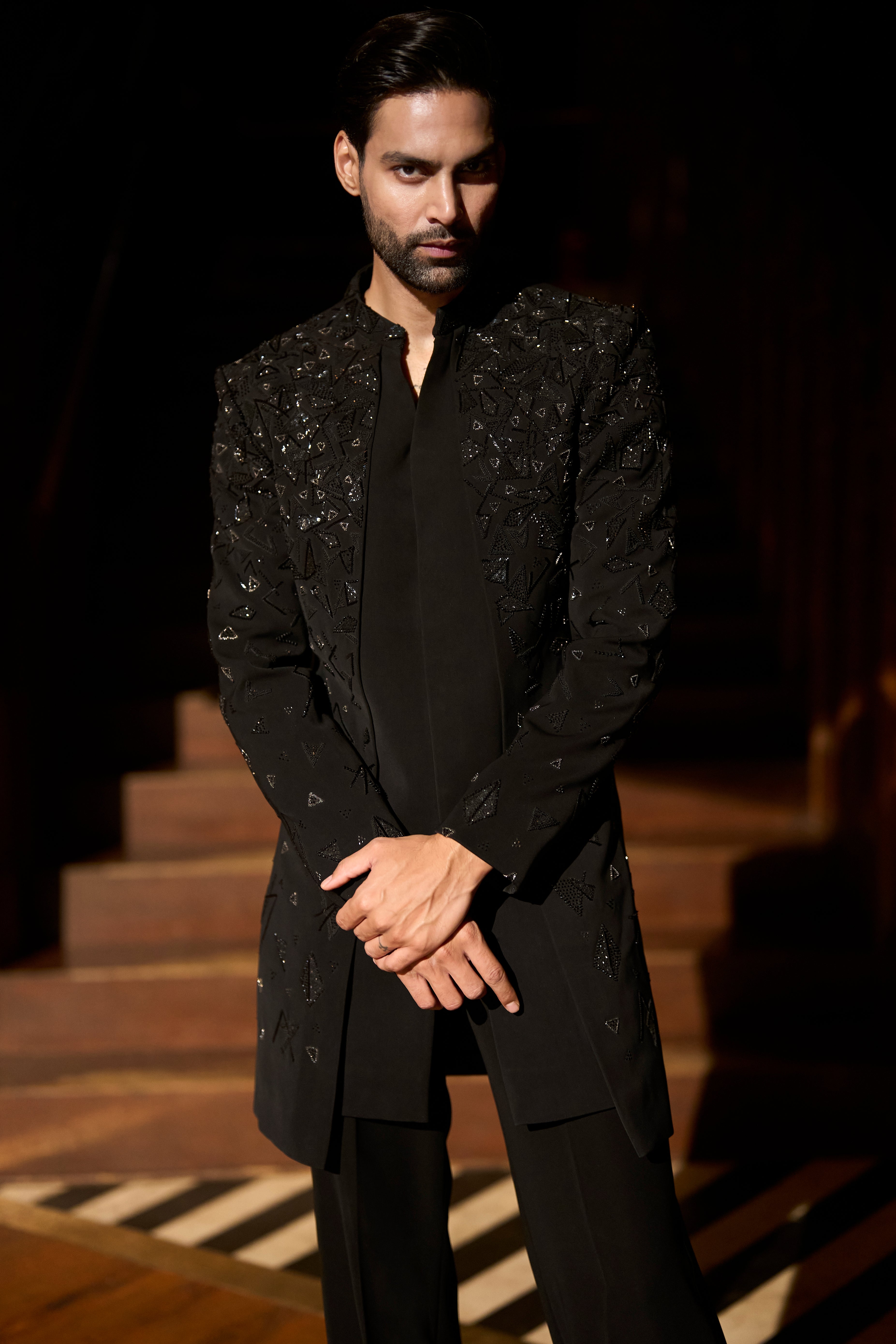 Imperia Black Sherwani Set