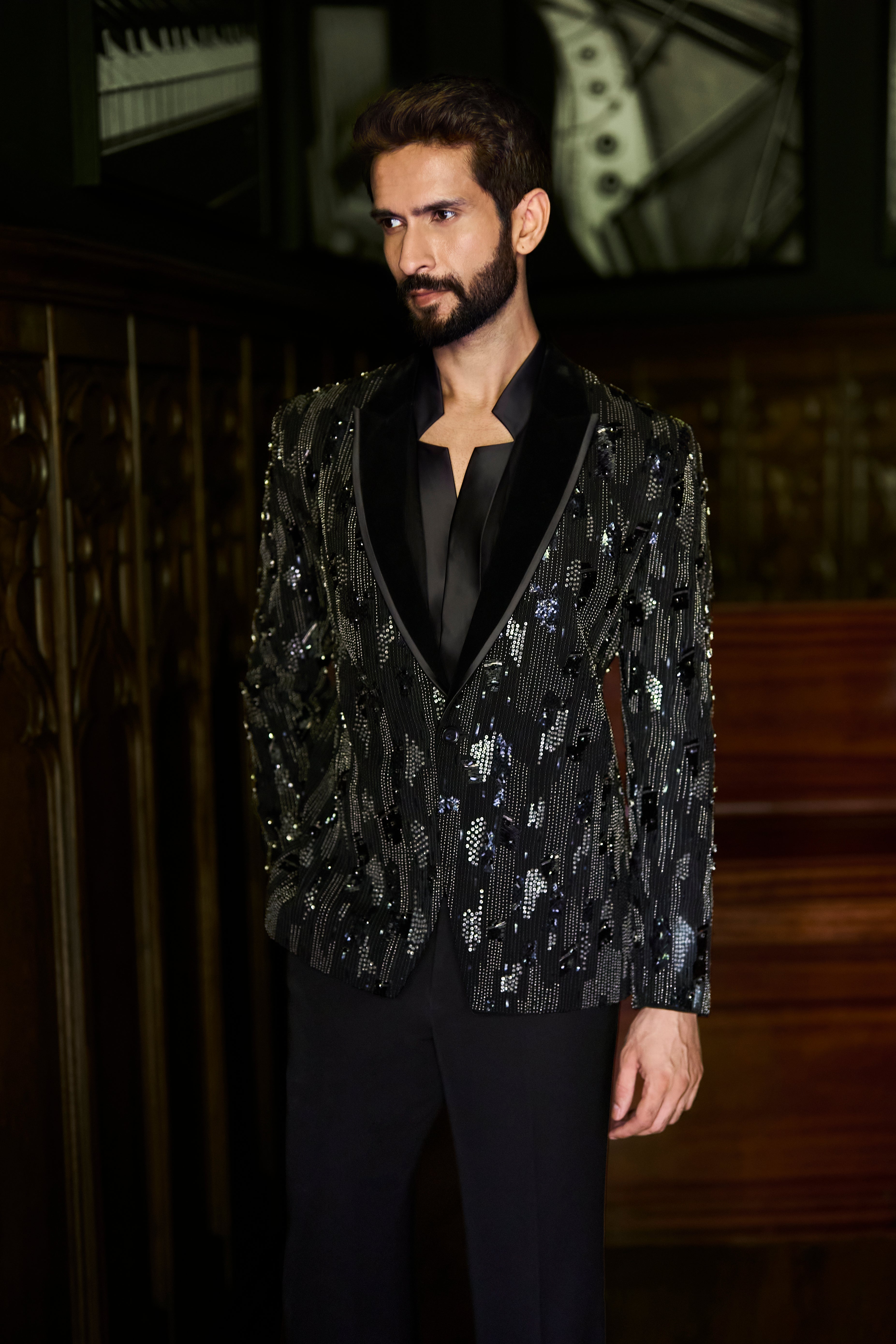 Midnight Monarch Blazer Set