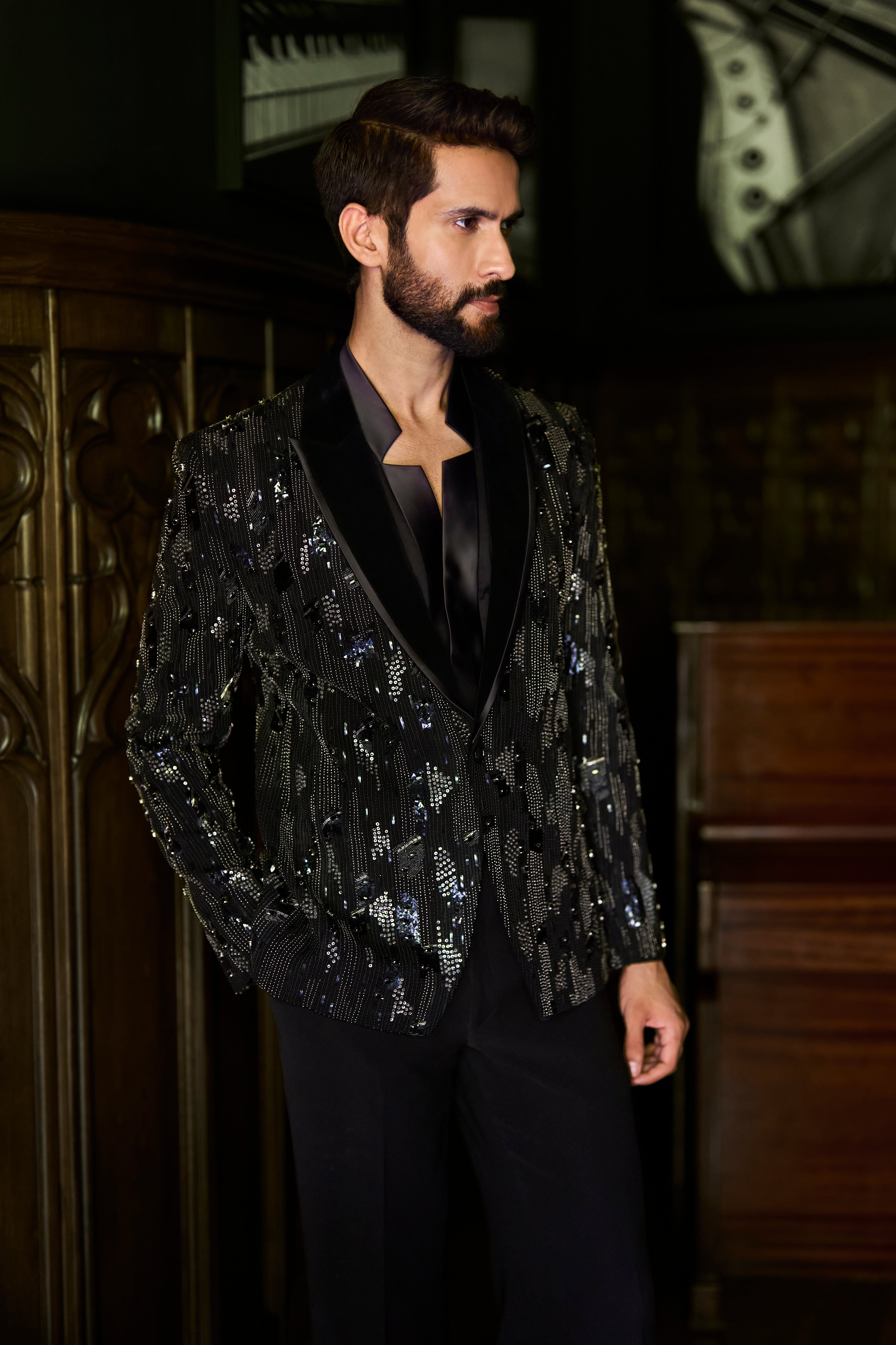 Midnight Monarch Blazer Set