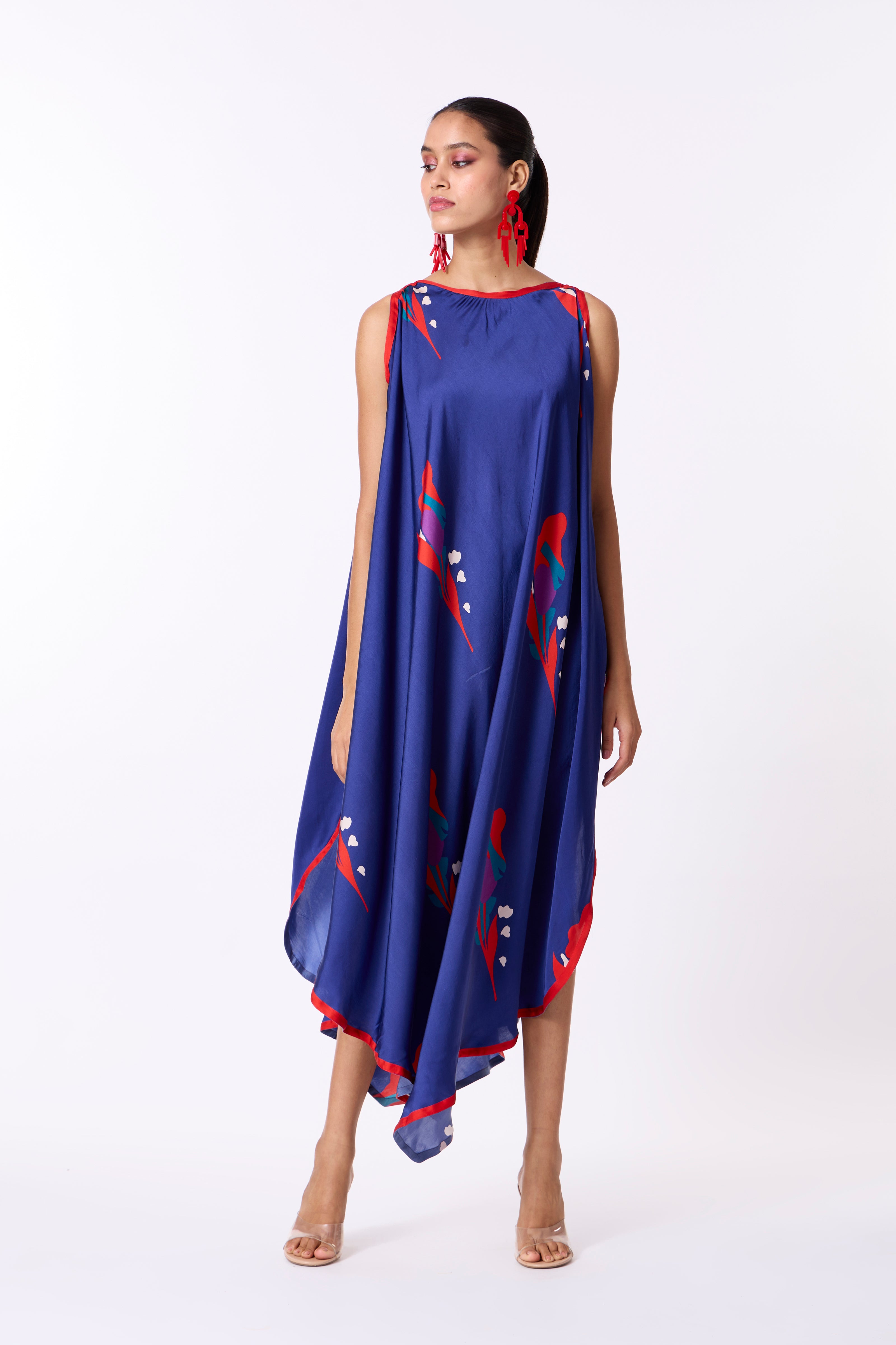 Violet Dress - Deep Blue & Scarlet