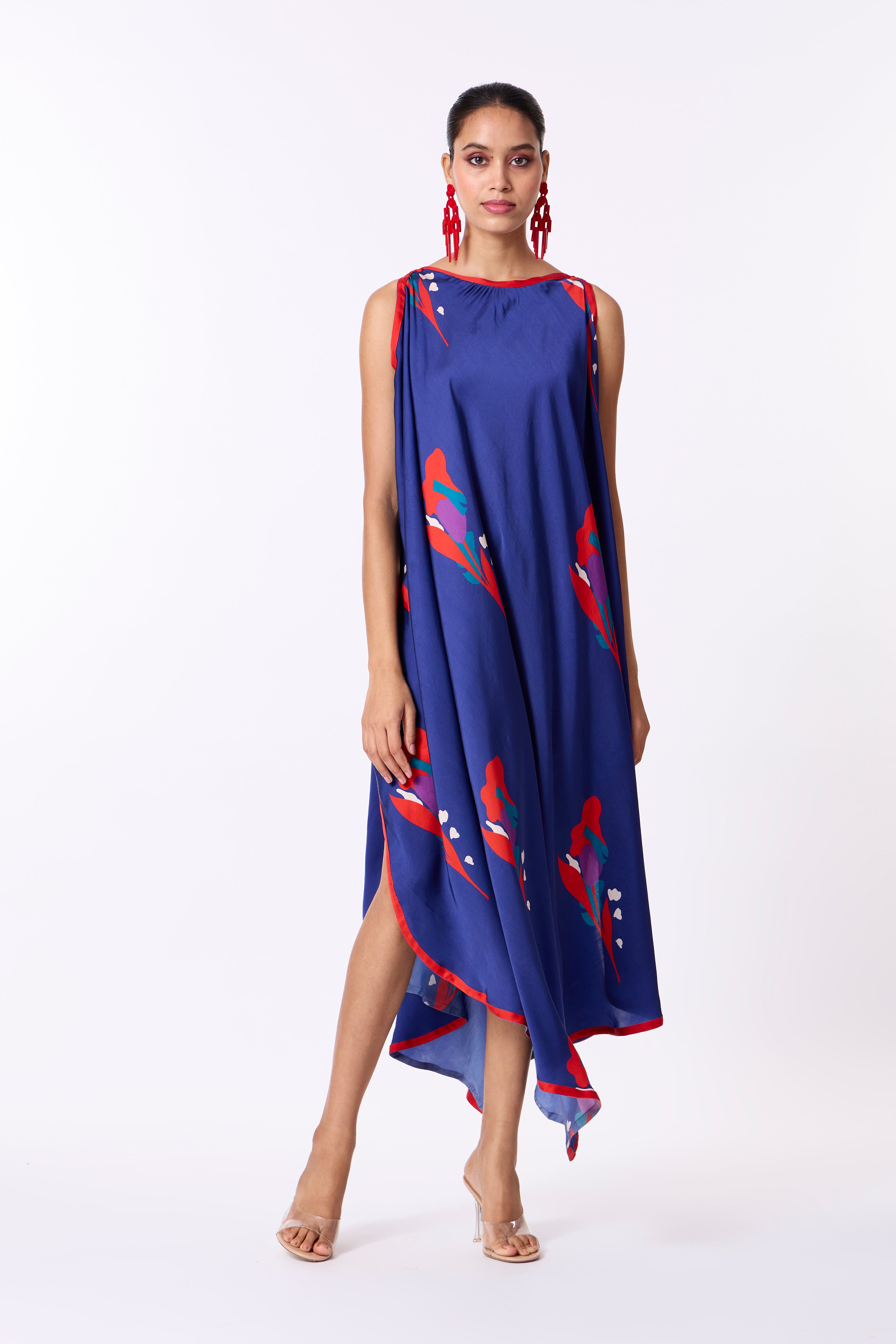 Violet Dress - Deep Blue & Scarlet