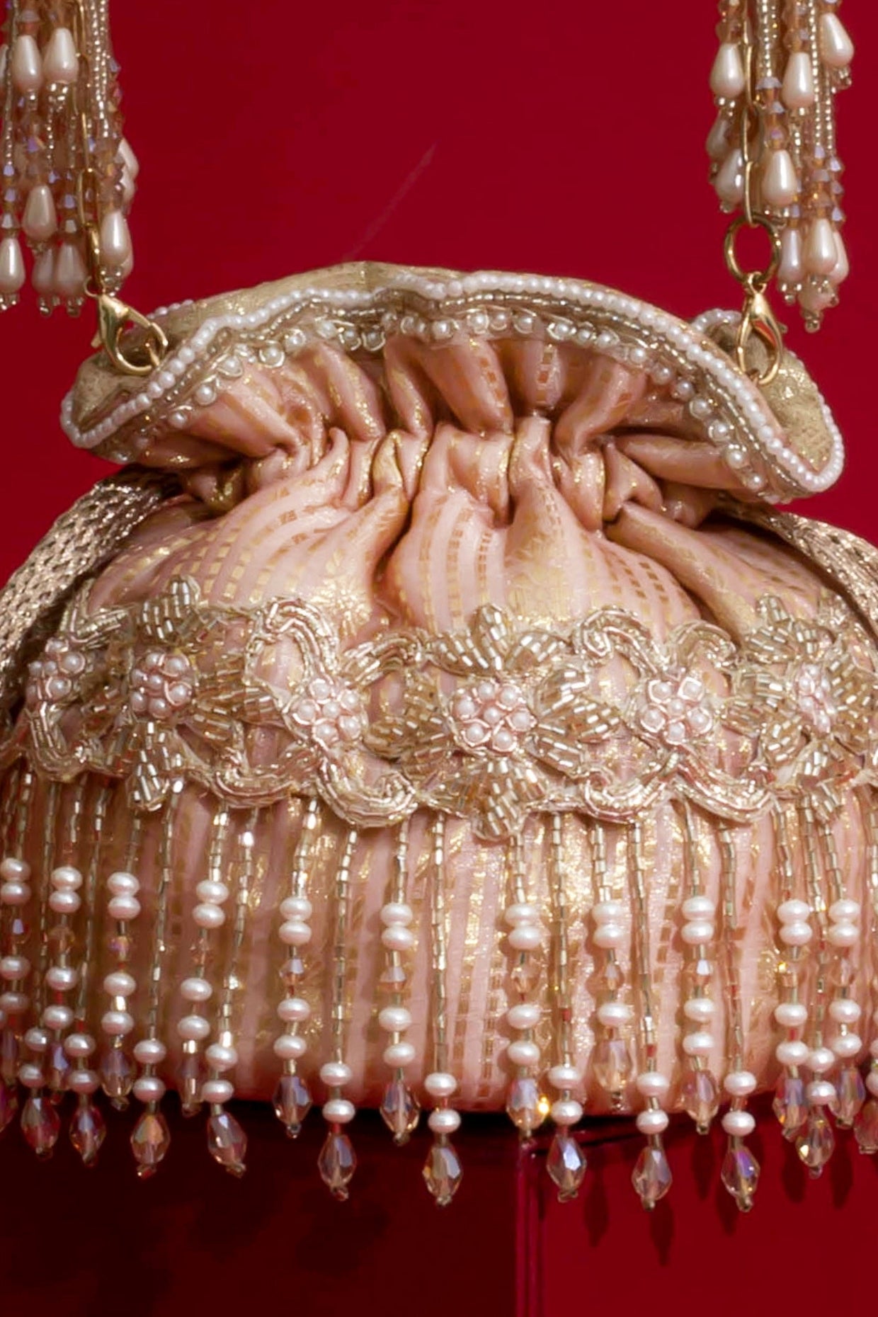 Vivaah Embellished Mini Potli - Pink