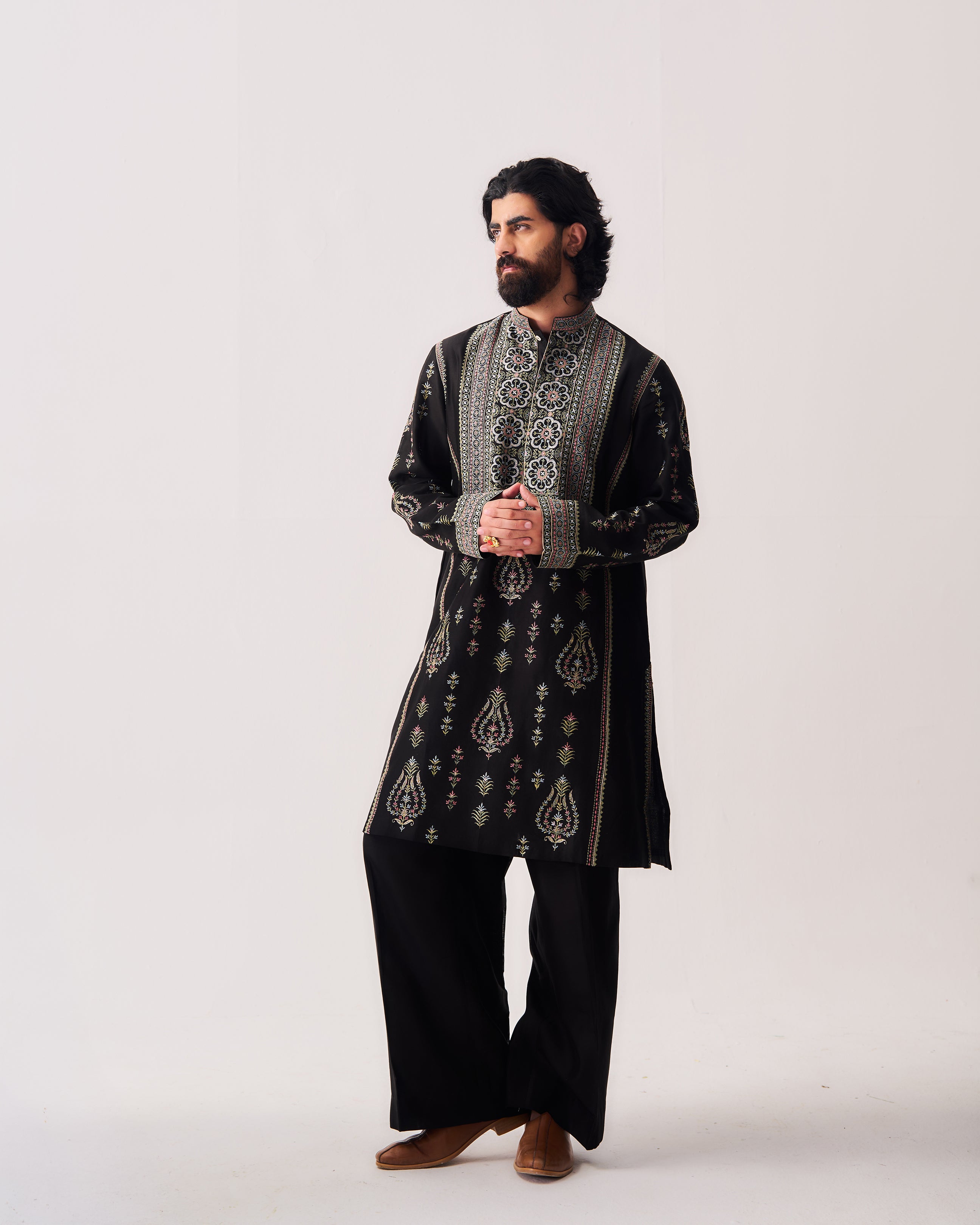 Garden Tapestry Phiran Kurta With Flare Pants