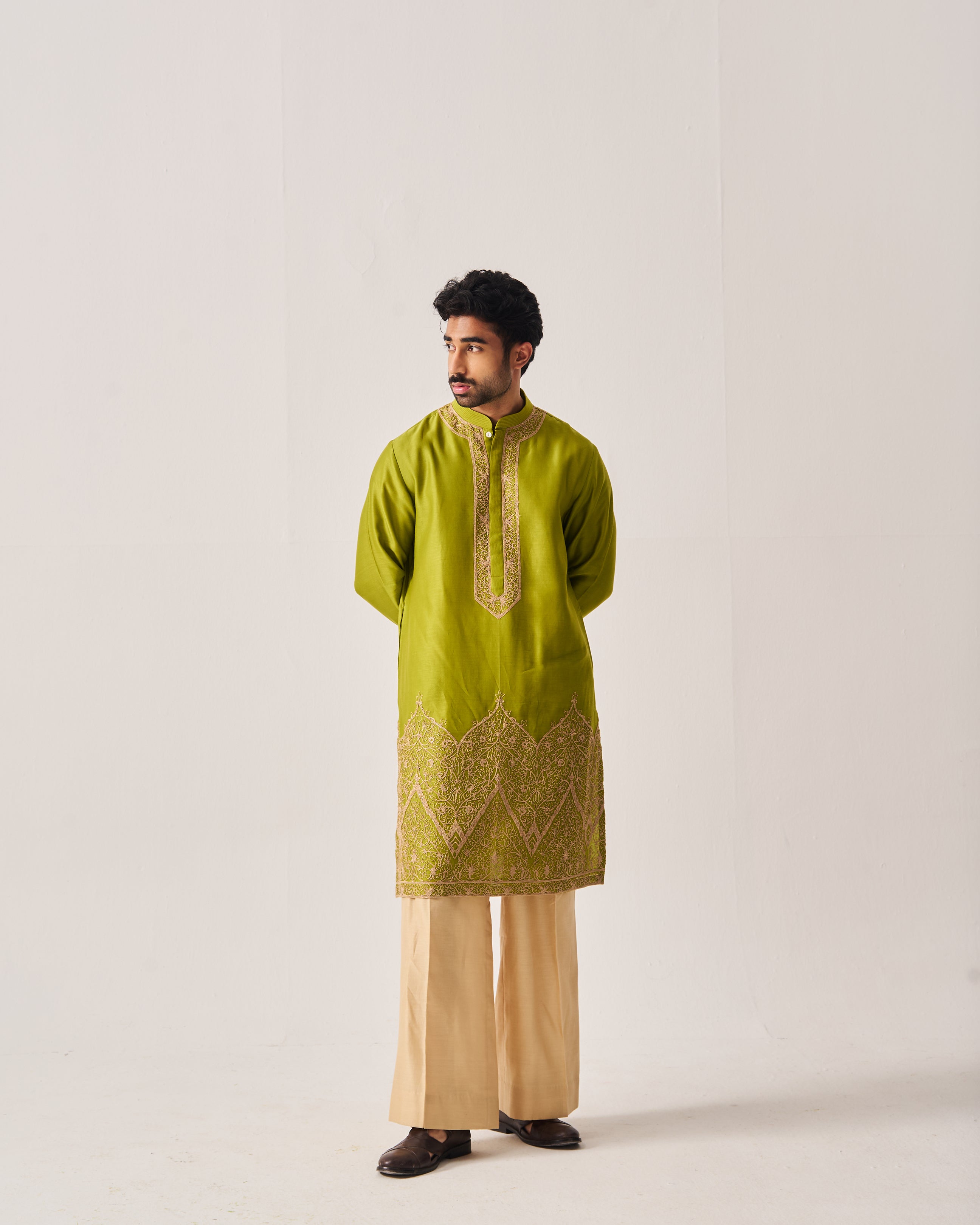 Floral Dome Kurta With Flare Pants