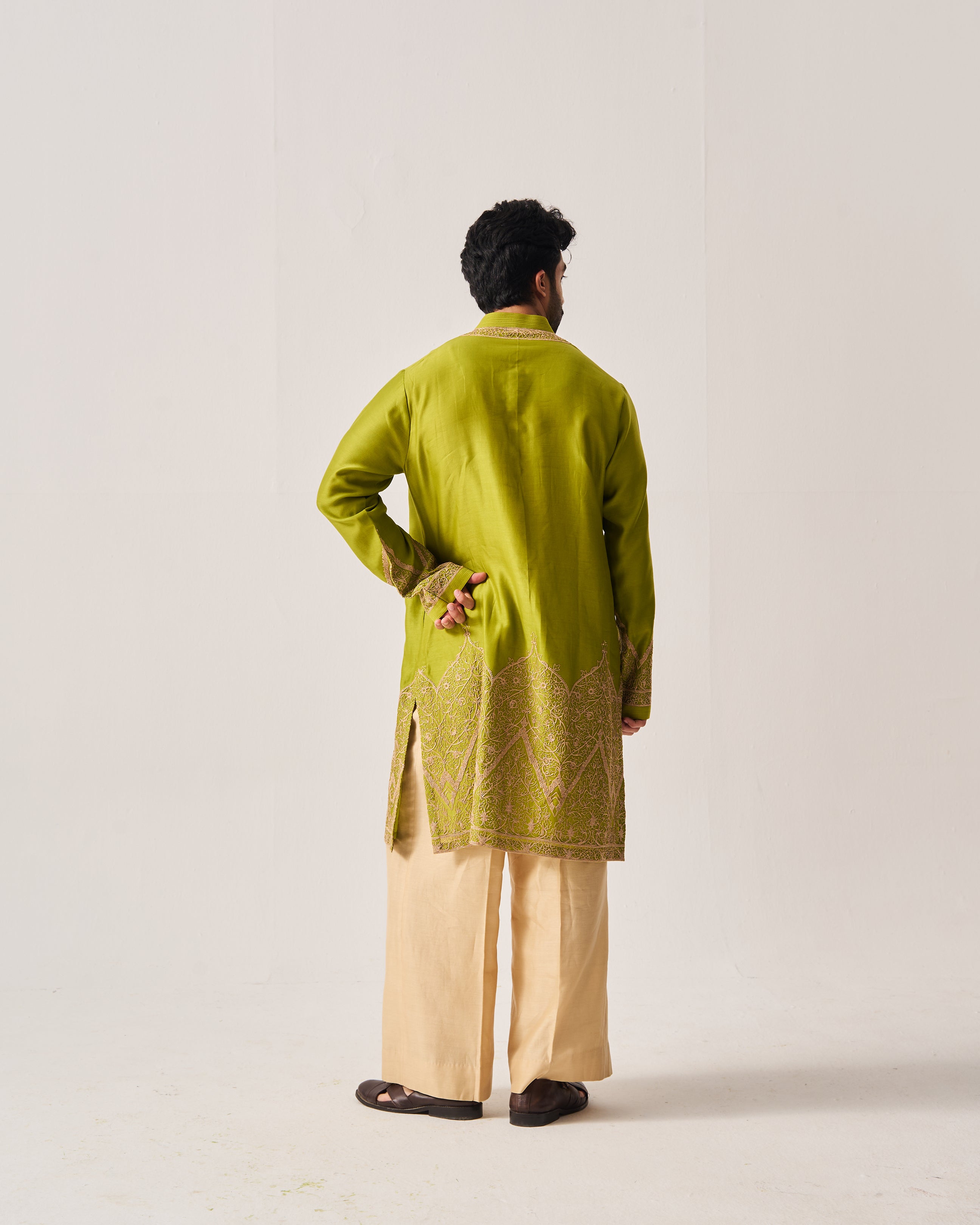 Floral Dome Kurta With Flare Pants