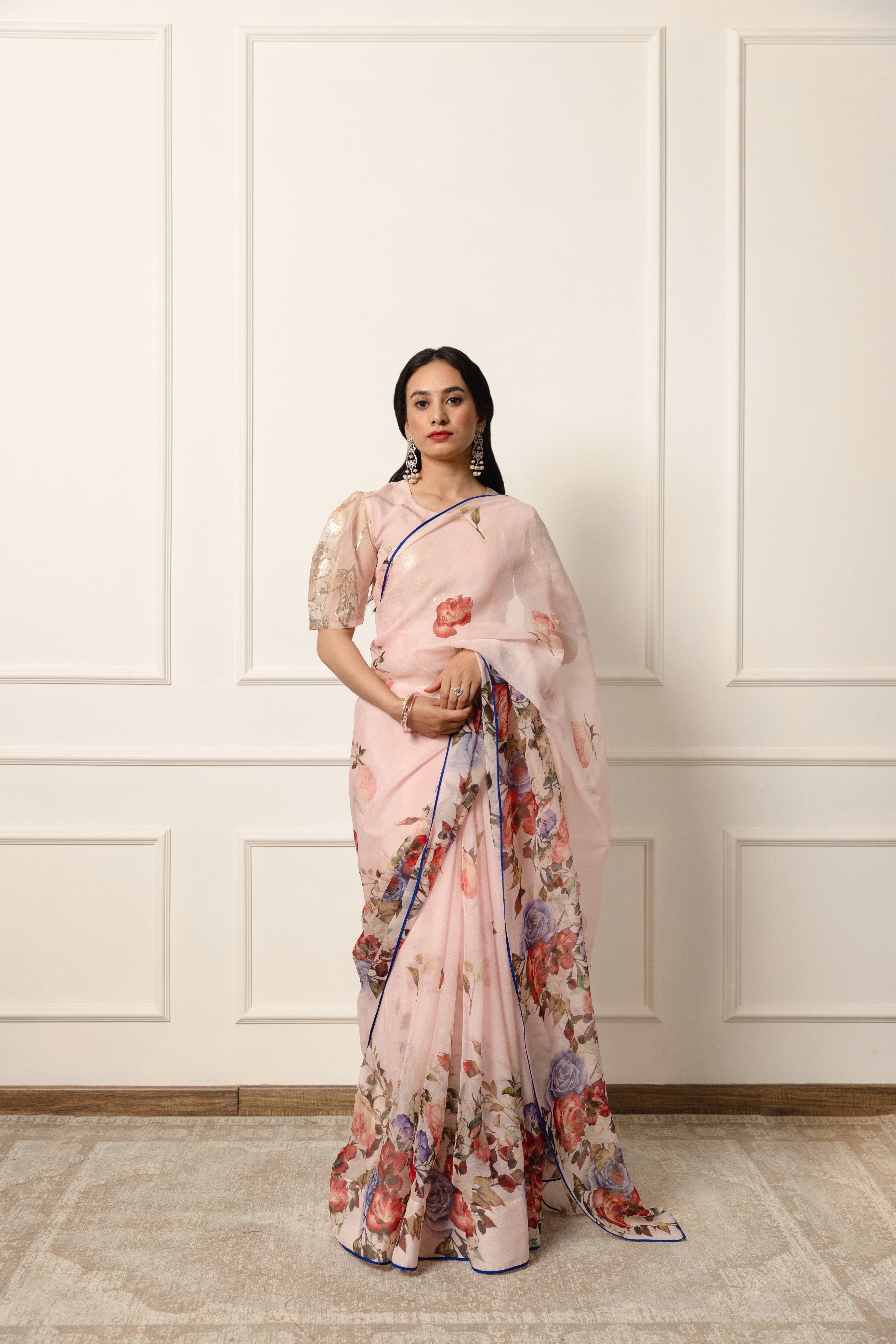 Calliope Printed French Chiffon Saree