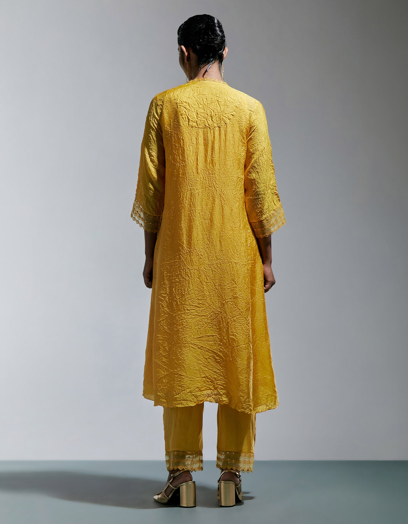 Amber Crushed Kurta Set