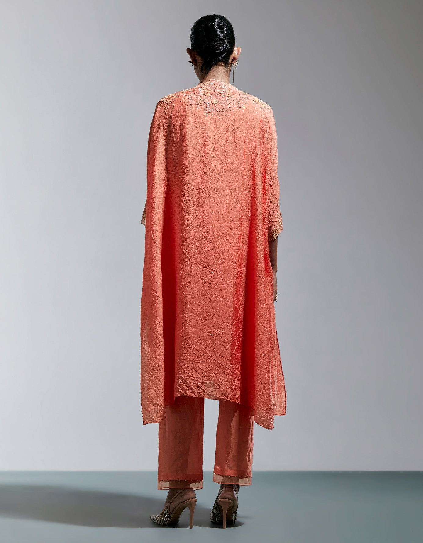 Vermillion Silk Kurta Set