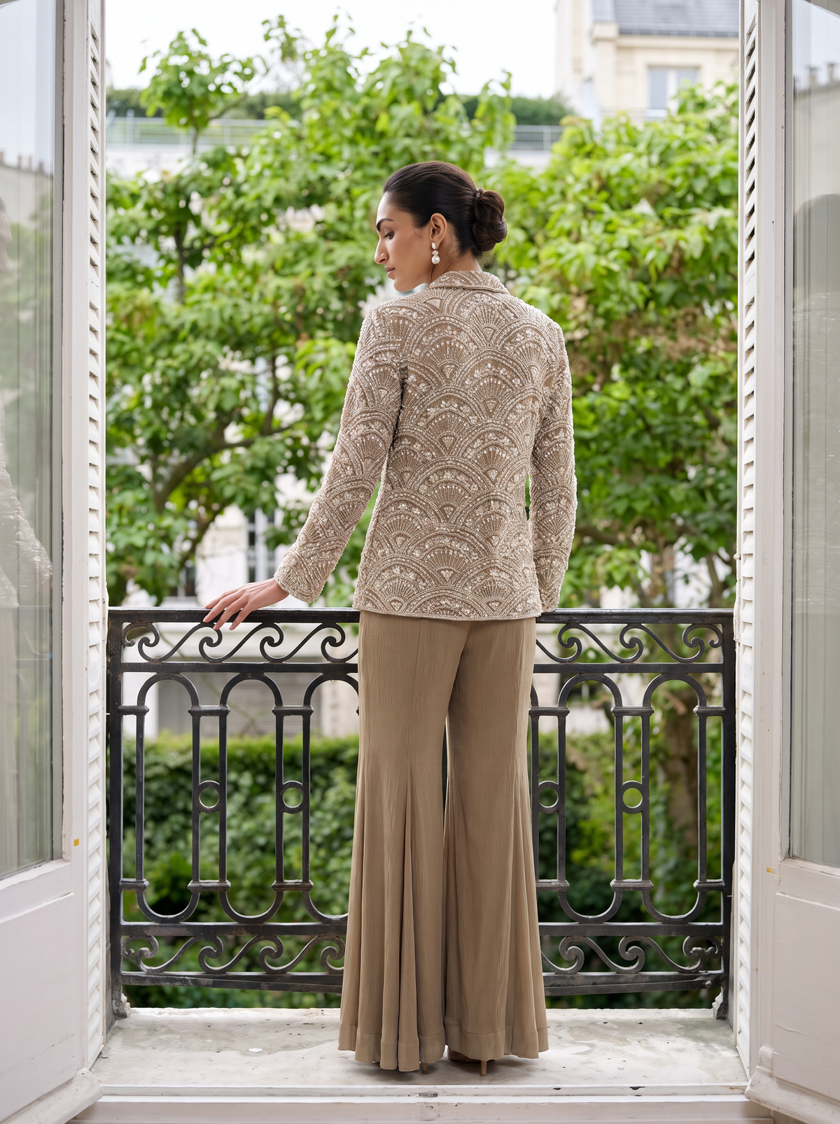 Quinn - A Full Intricately Hand Embroidered Blazer Set