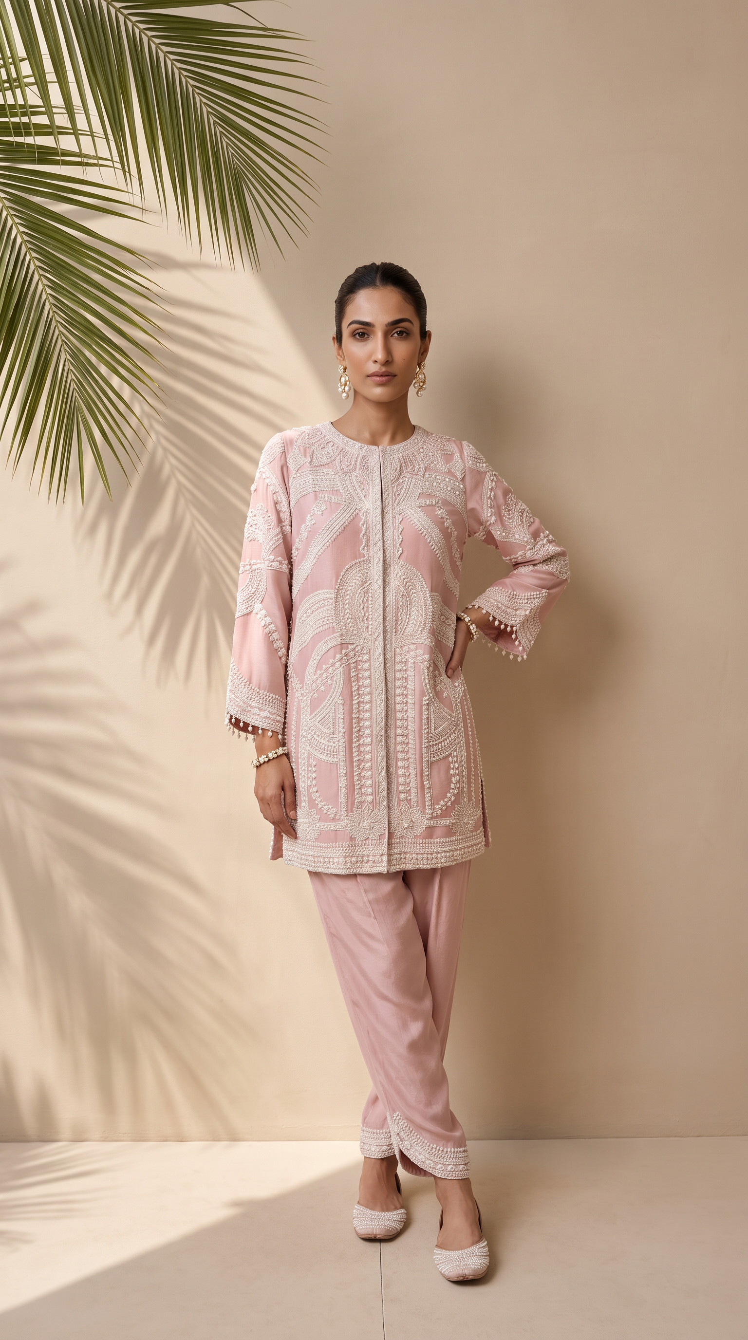Fleur - Hand Embroidered Kurta With Pants