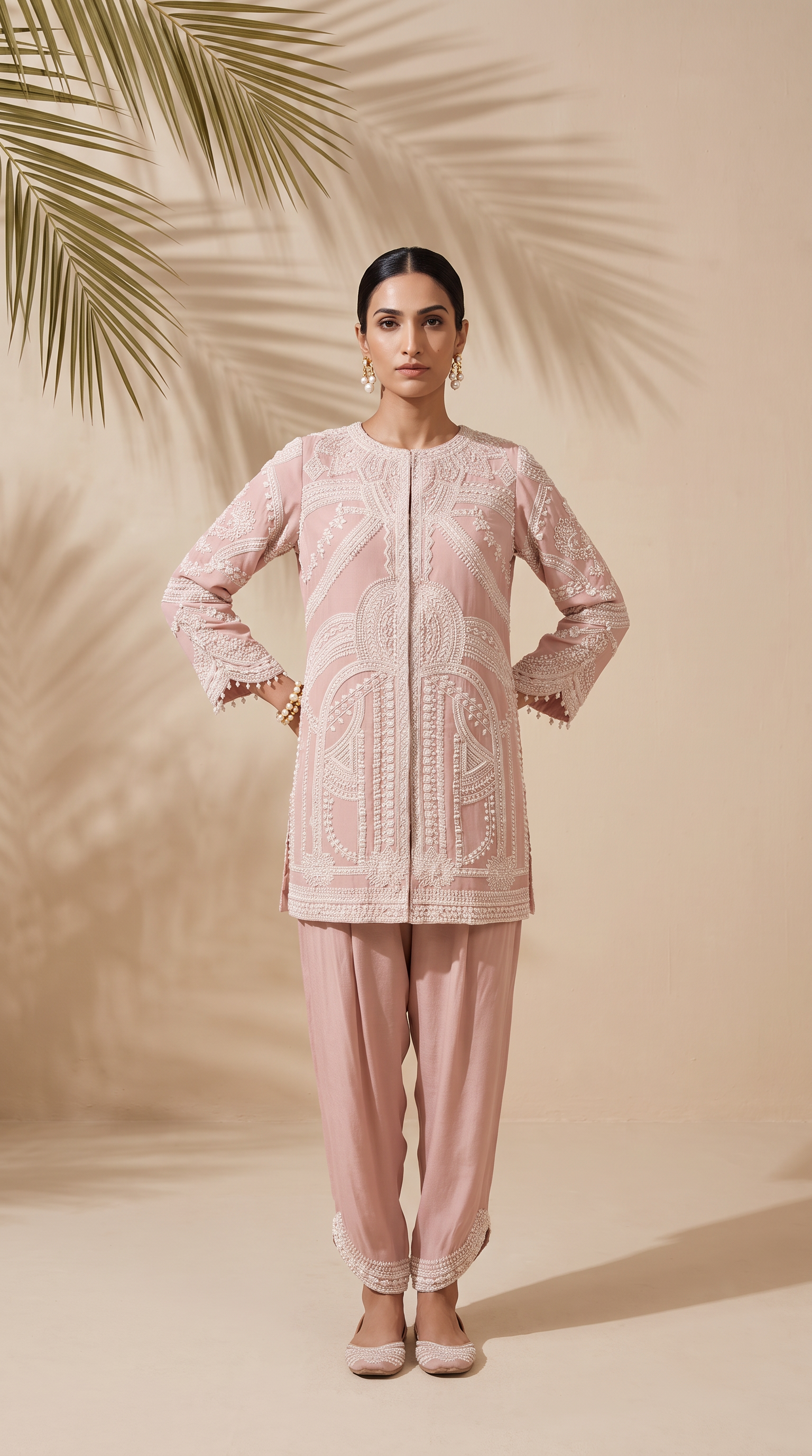 Fleur - Hand Embroidered Kurta With Pants