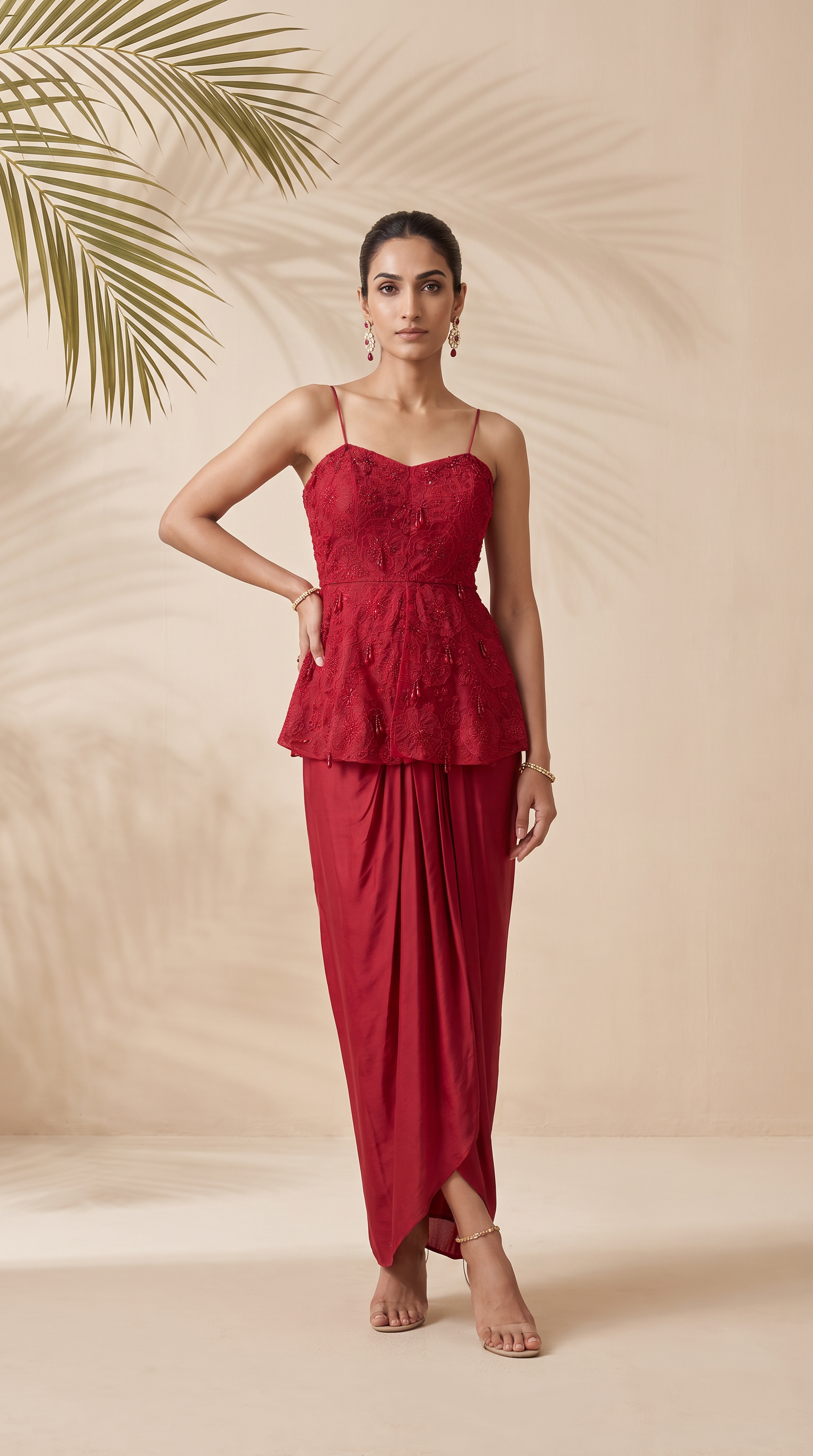Valentina - A Applique Embroidered Peplum