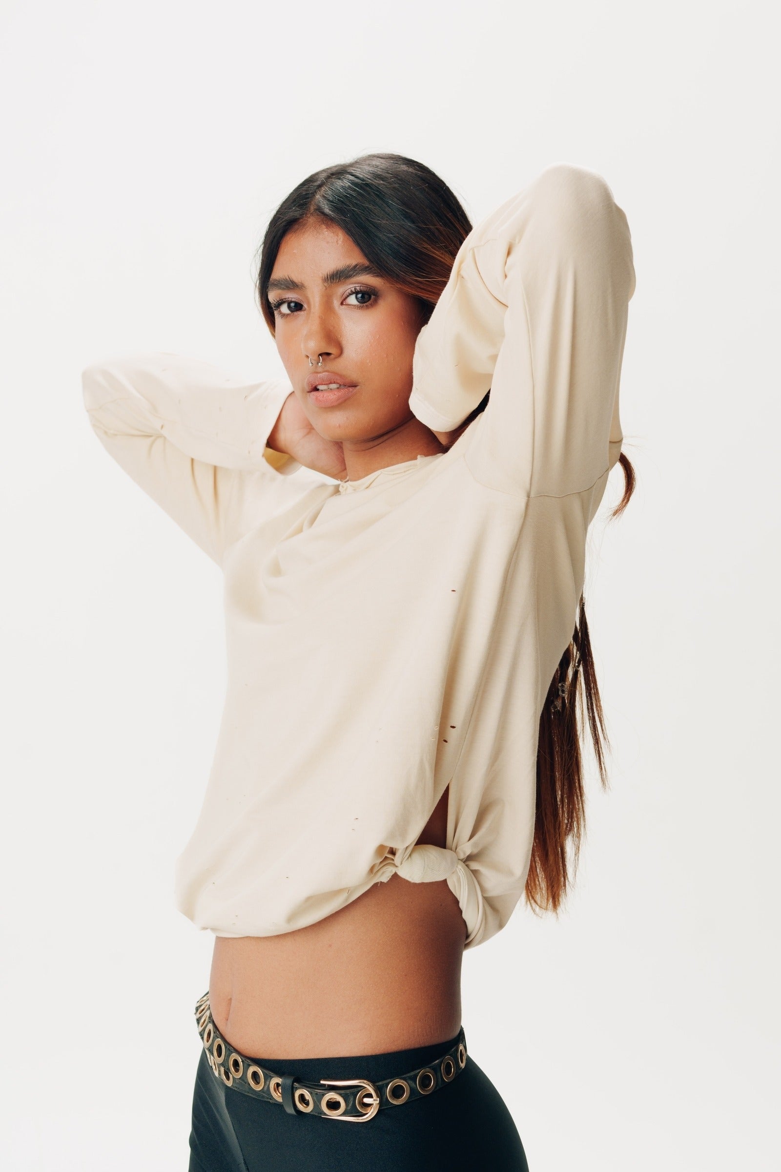 Full Sleeve T-Shirt With Side Knots