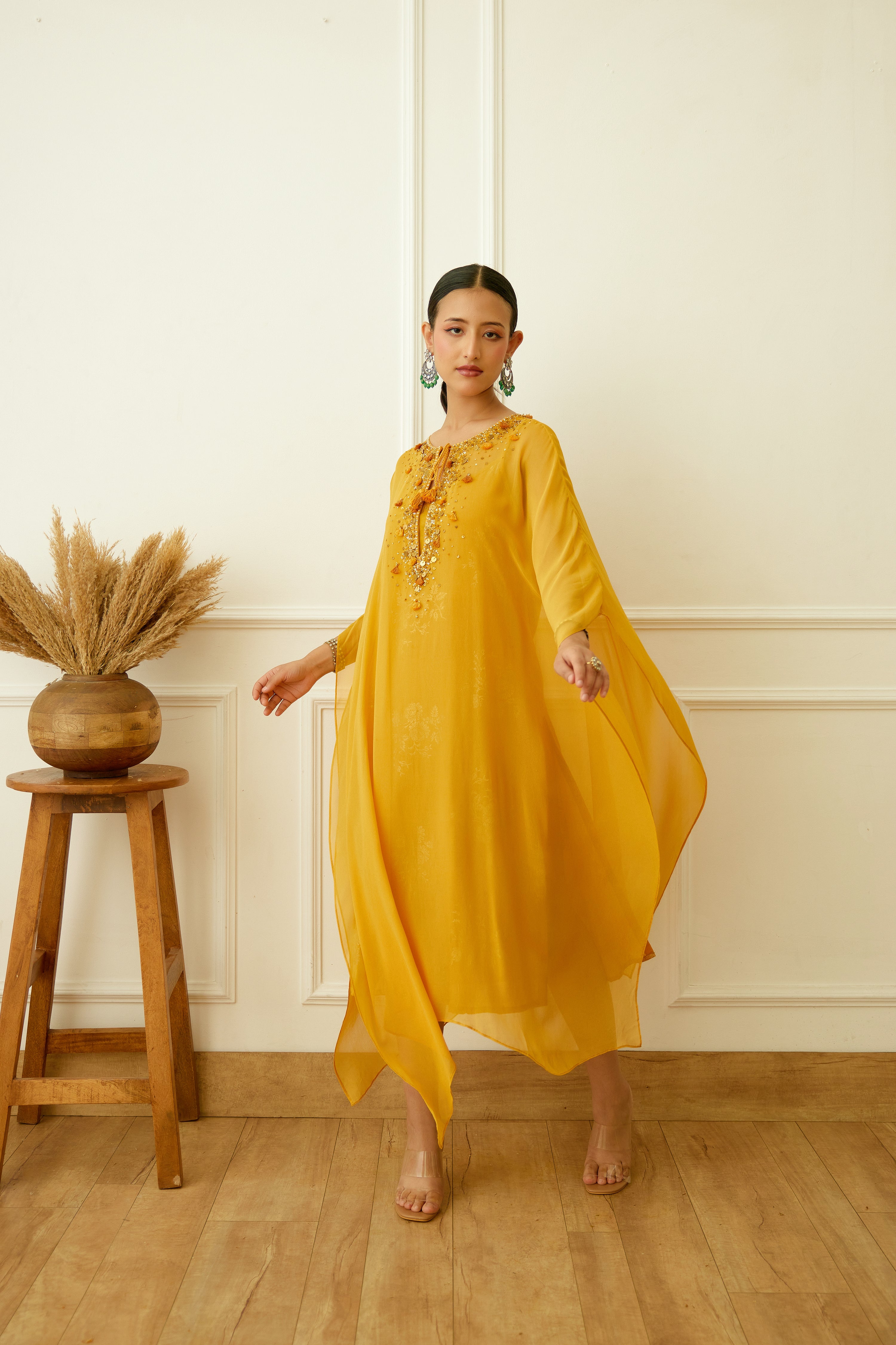 Ochre Kaftan Set