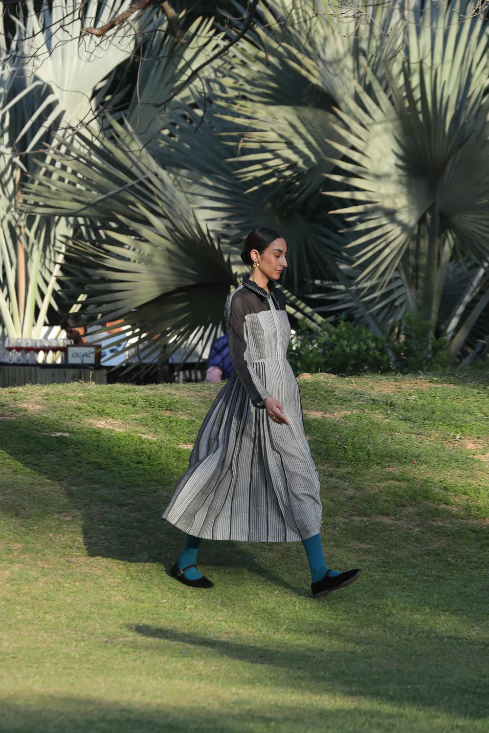 Panelled Block Printed Dress
