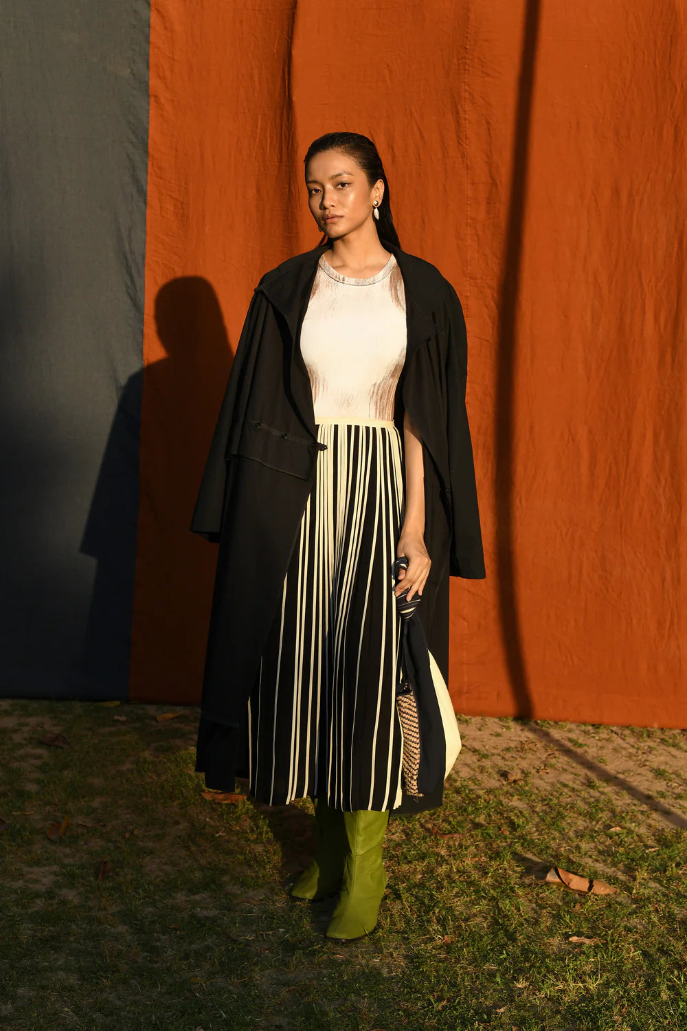 Oversized Trench Coat With Convertible Lengths