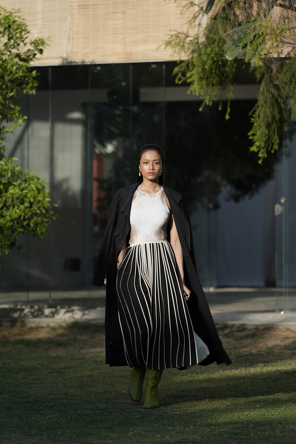 Oversized Trench Coat With Convertible Lengths