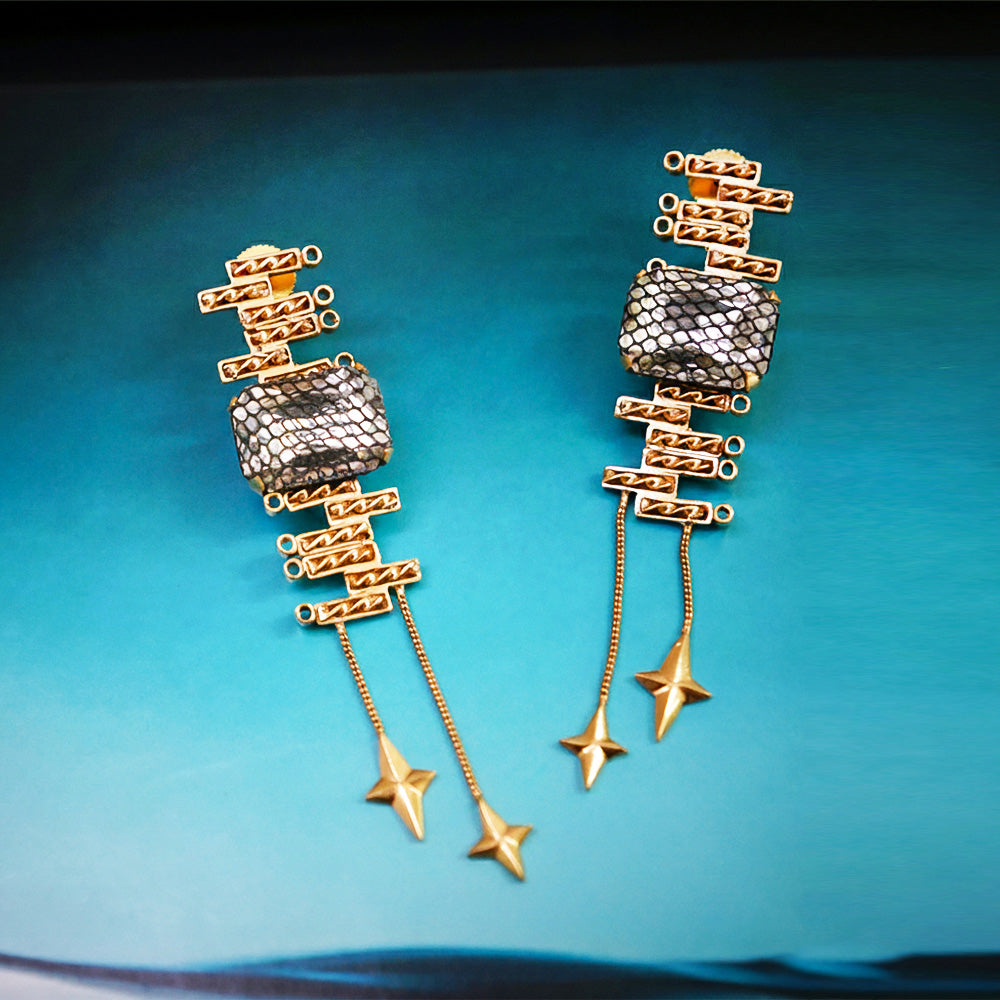 Gilded Maize Drop Earrings