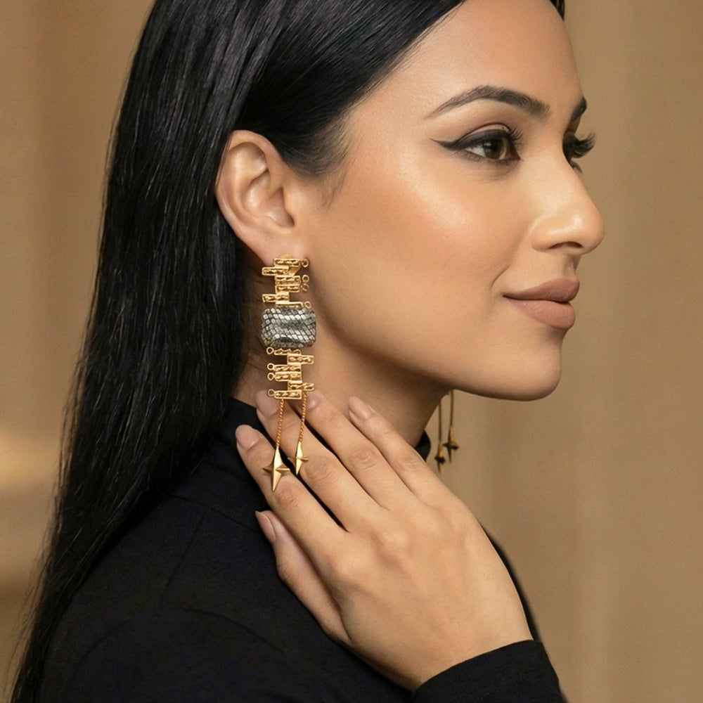 Gilded Maize Drop Earrings