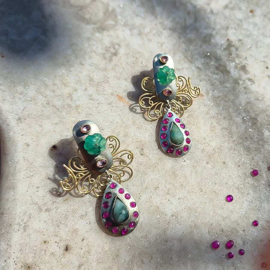 Empire Builder Gemstone Earrings