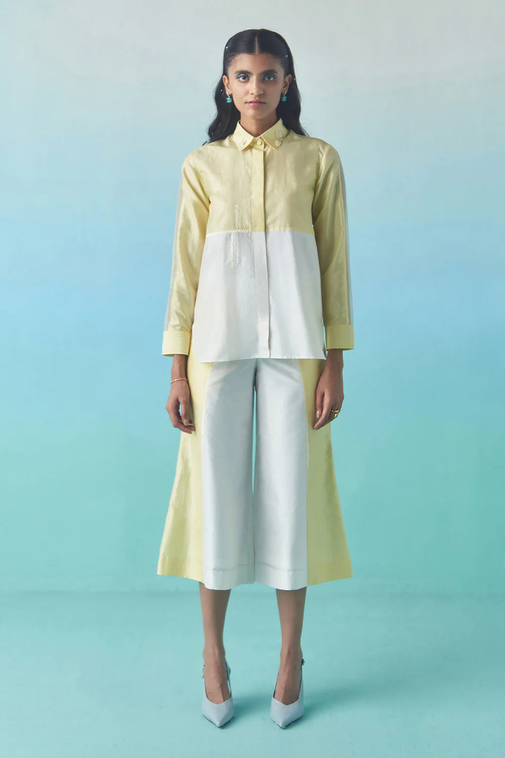 Butter Ivory Panelled Co-ord Set