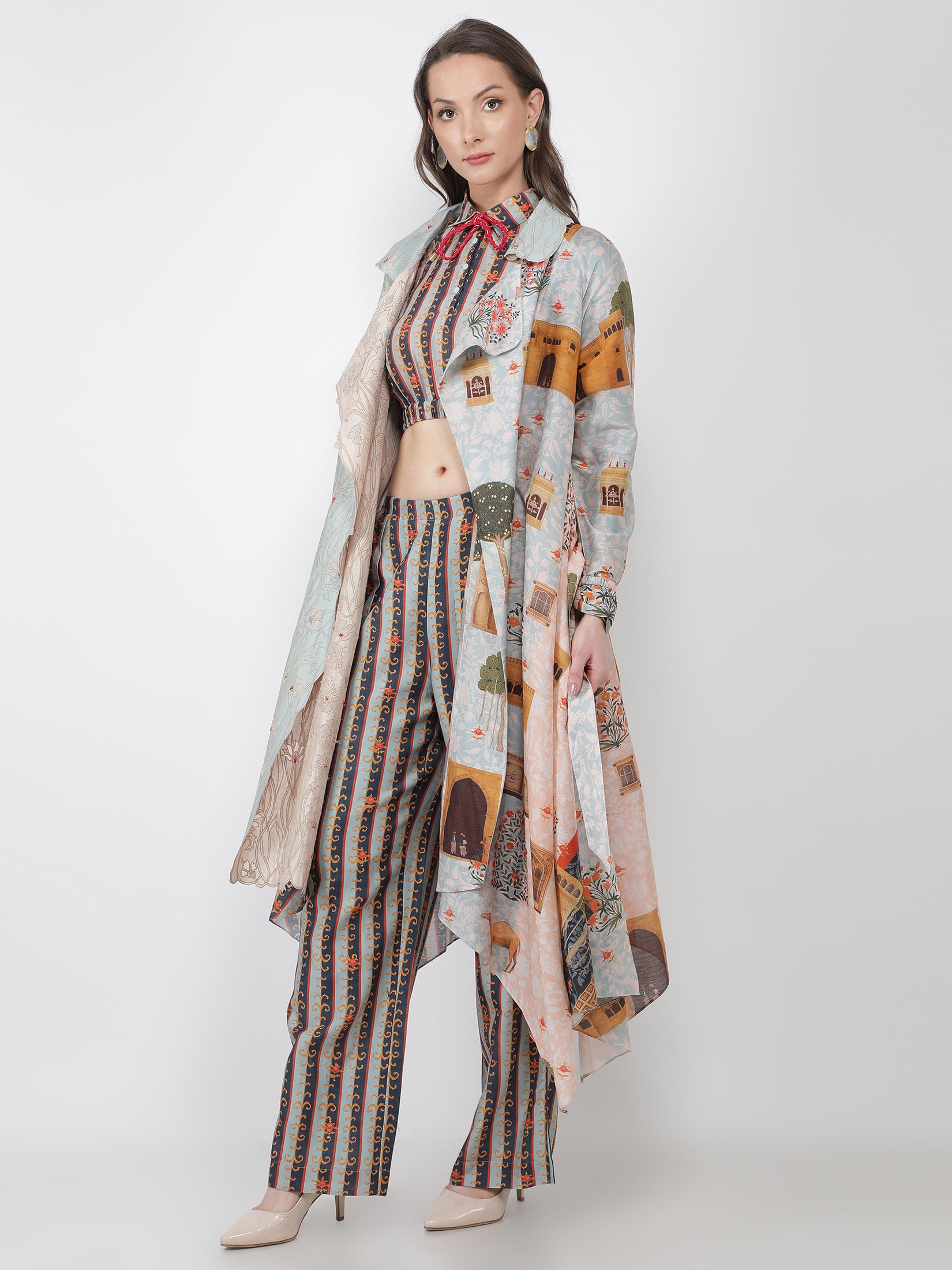 Cutwork Emb / Printed Trench