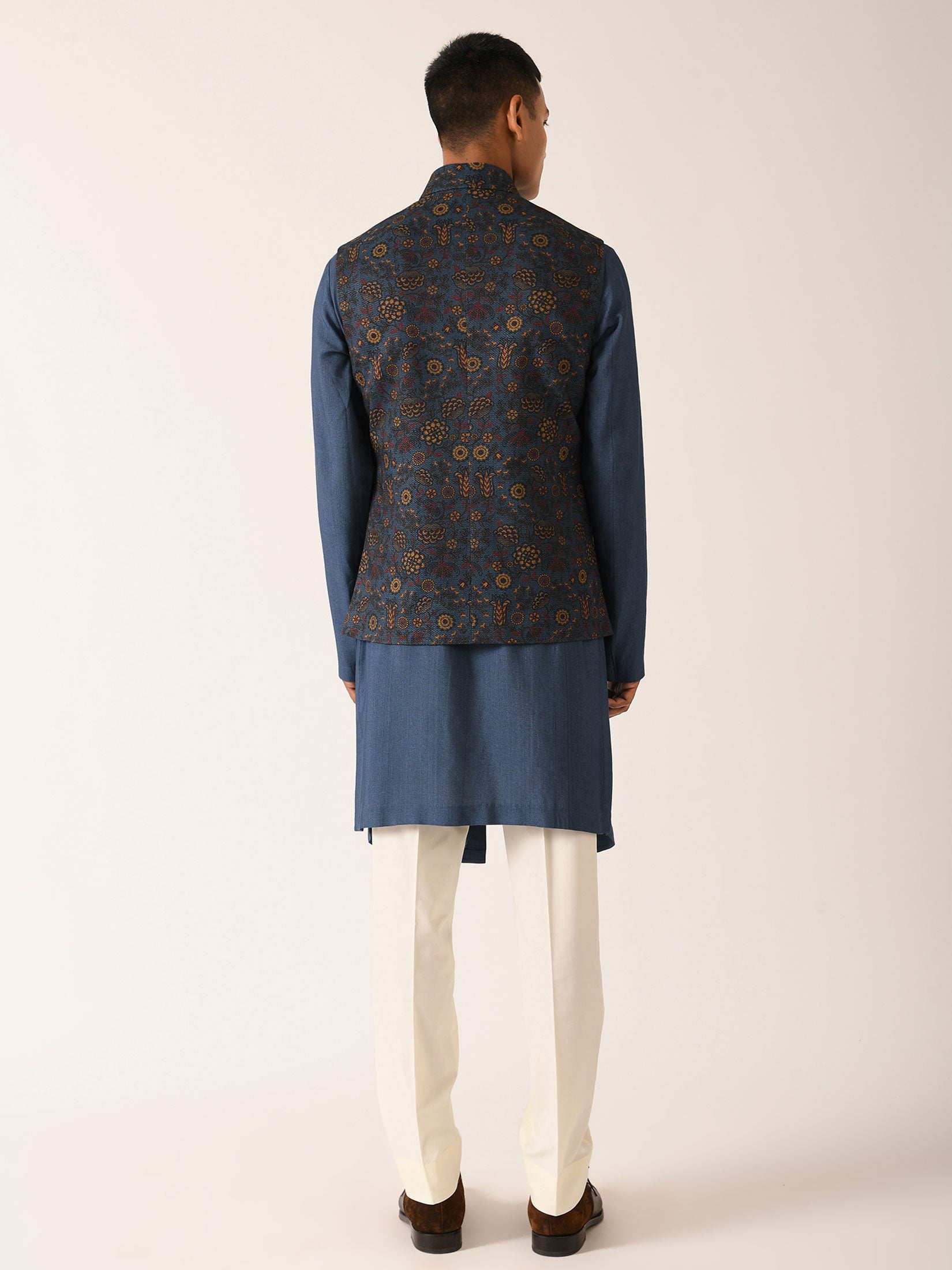 Printed Jawahar Jacket with Loop Buttons