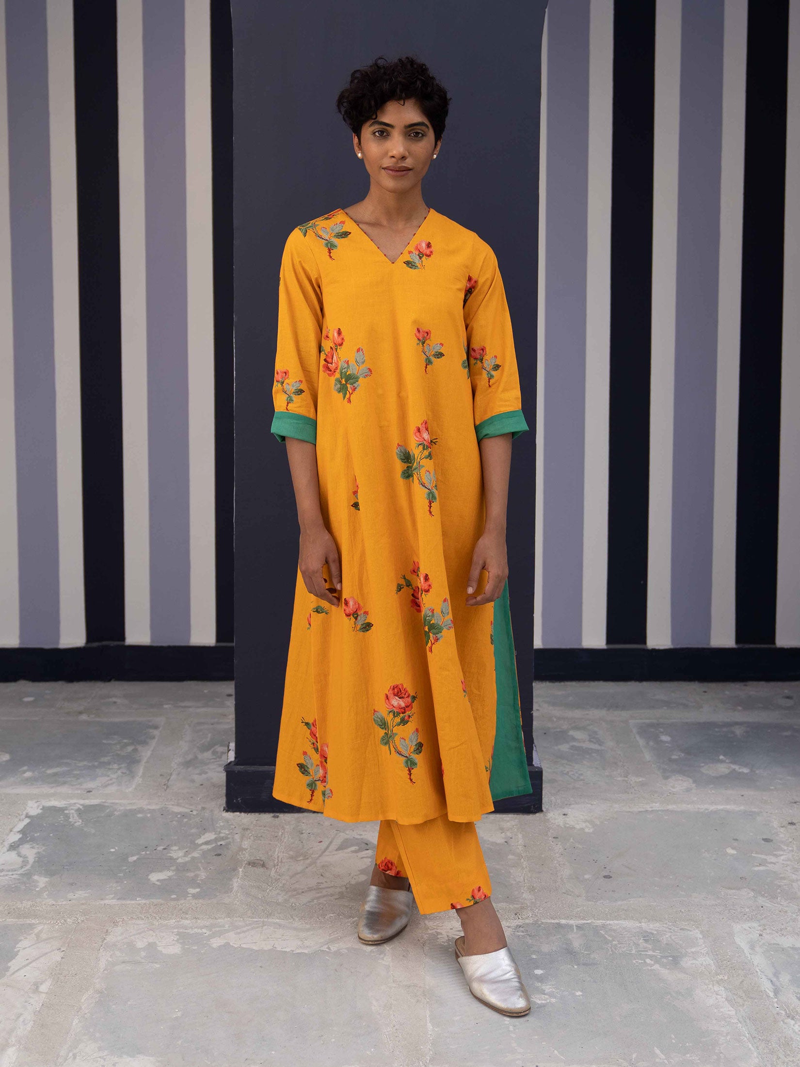 Gulkand Yellow Kurta Set