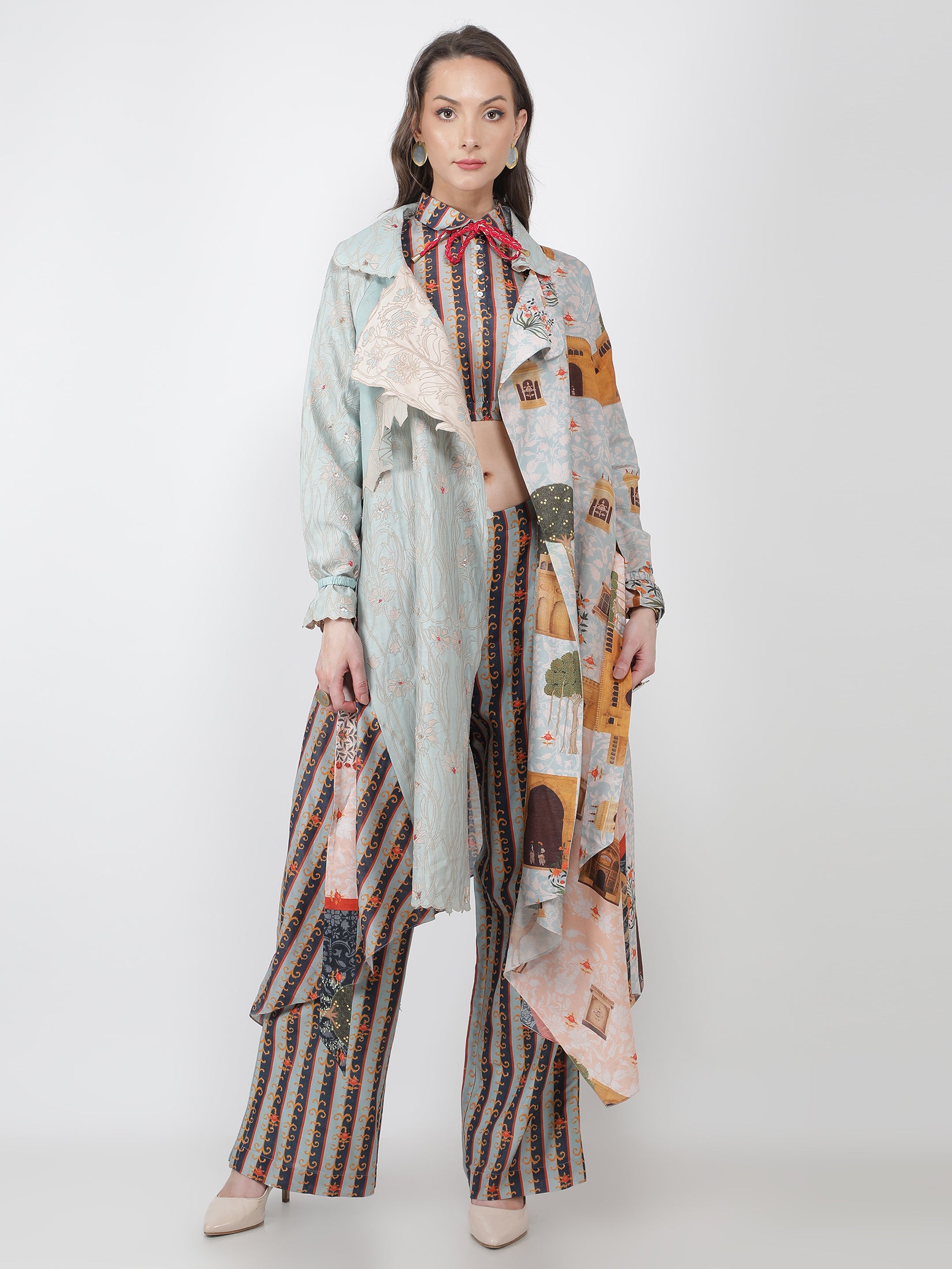Cutwork Emb / Printed Trench