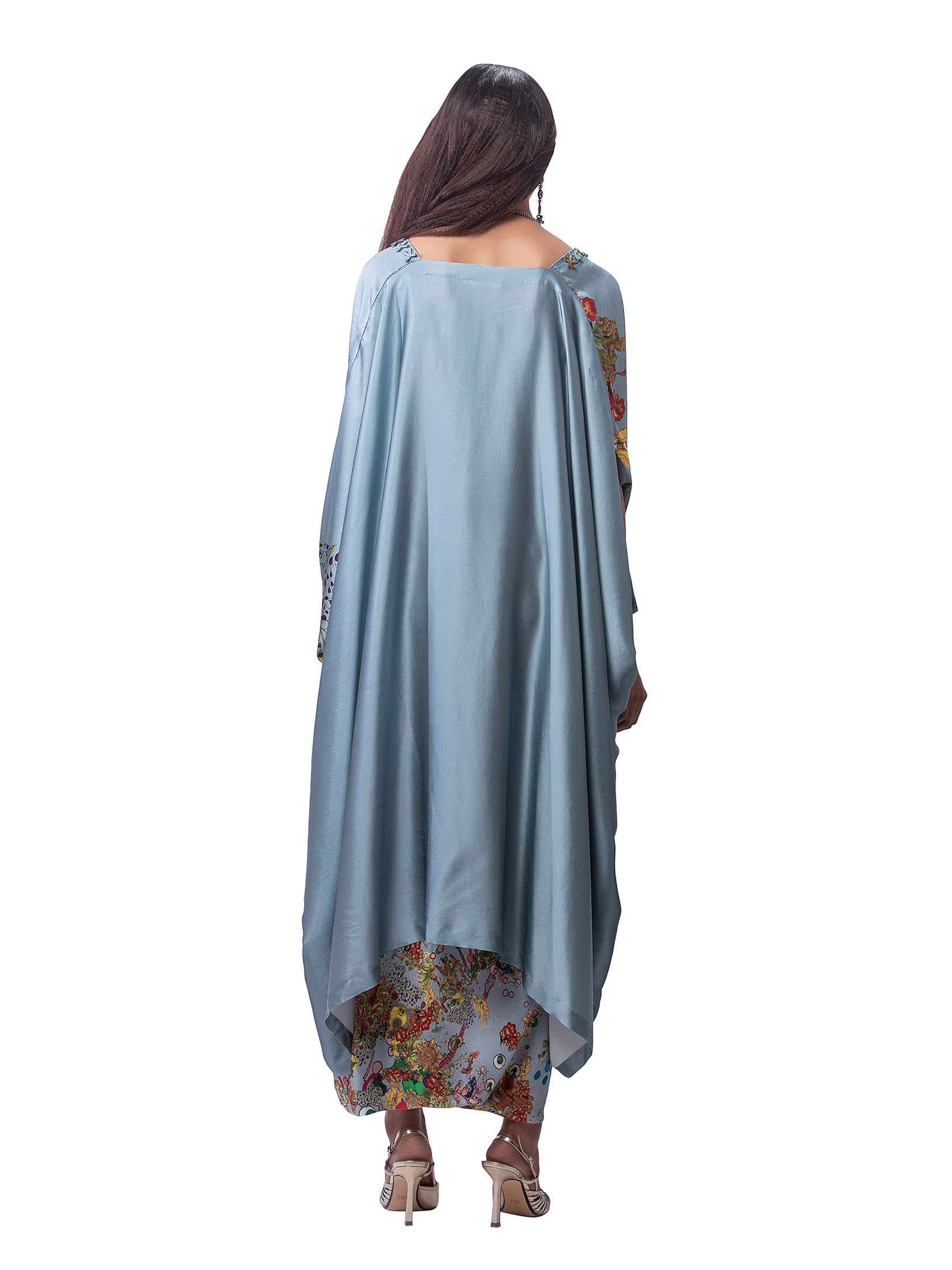 Pickup Cape With Slip Top and Draped Skirt