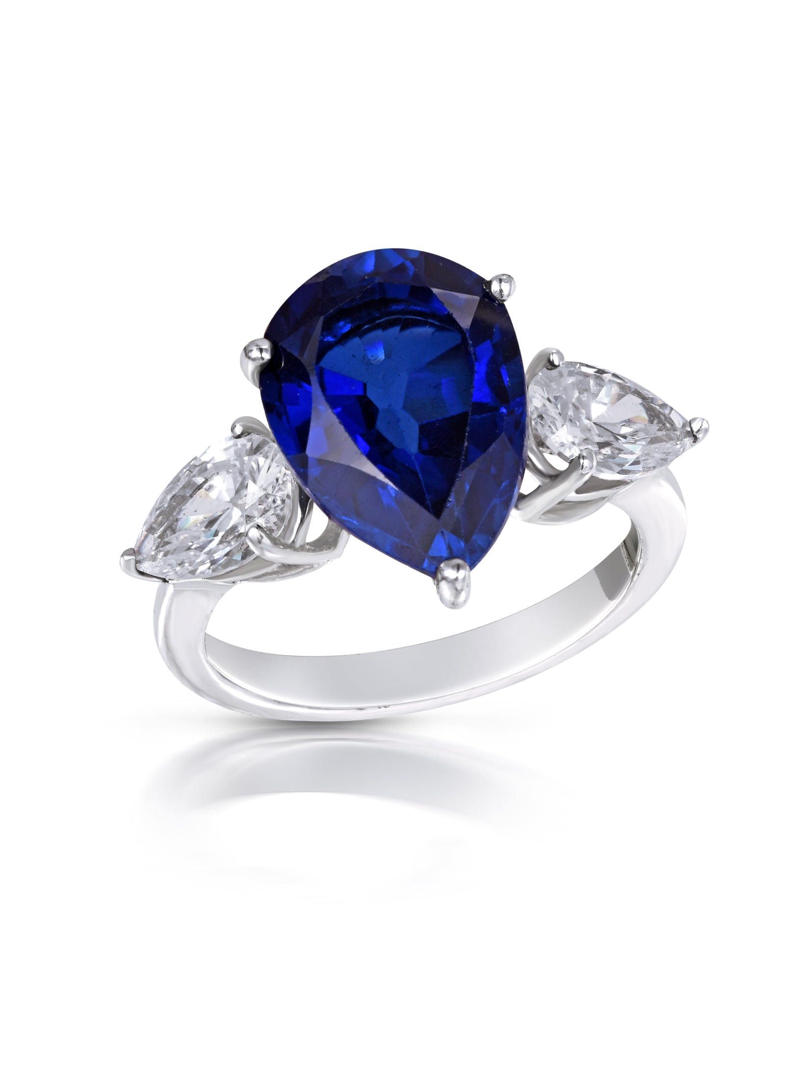 Blue and White Cocktail Ring