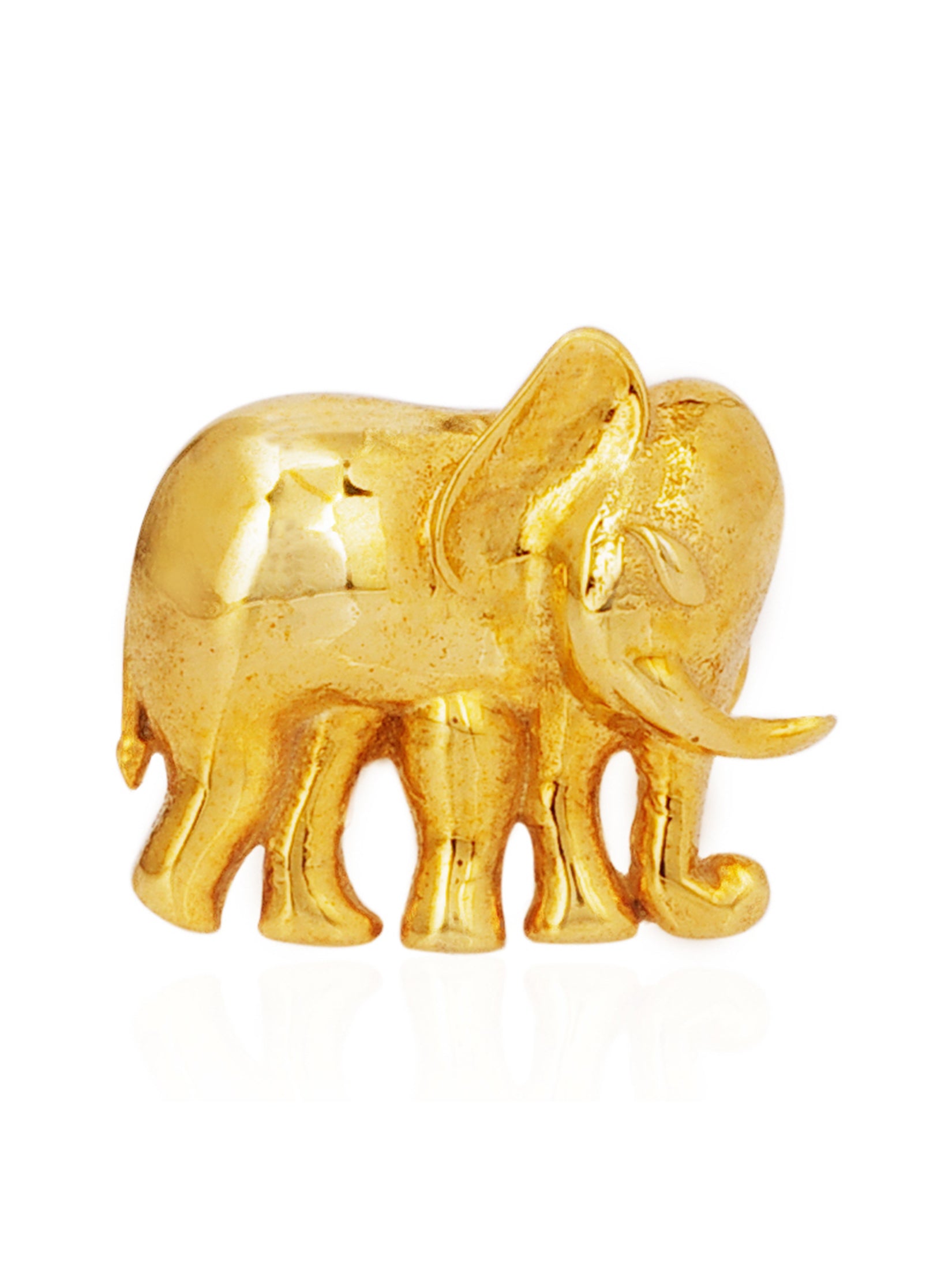 Cut Out Gold Elephant Cufflinks