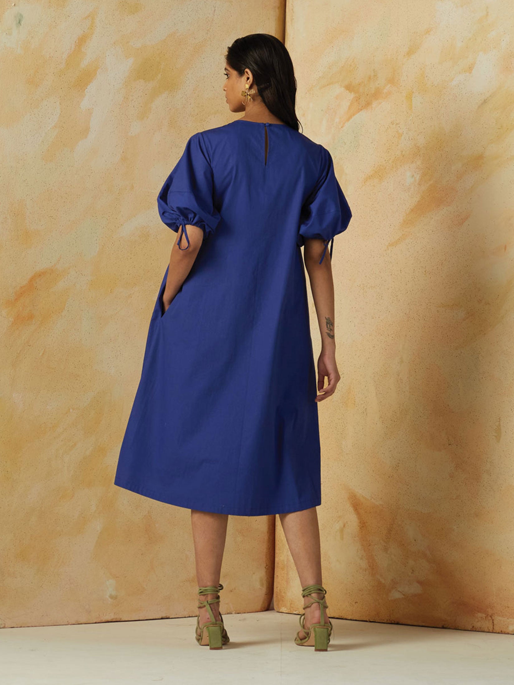 Margo Blue Solid Dress