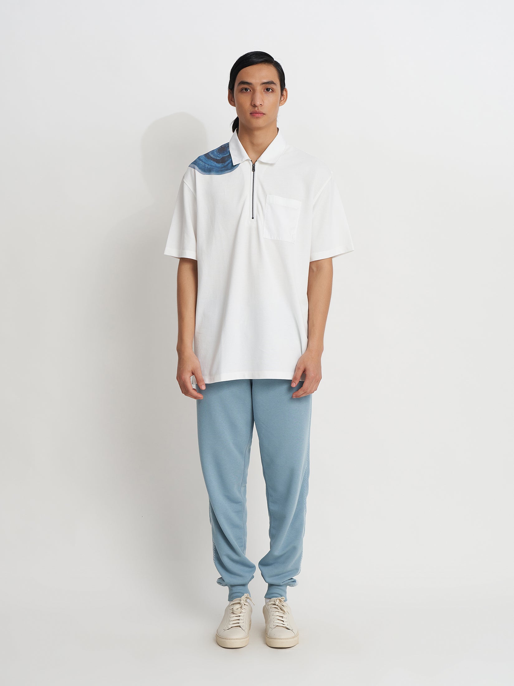 Water memory oversized polo