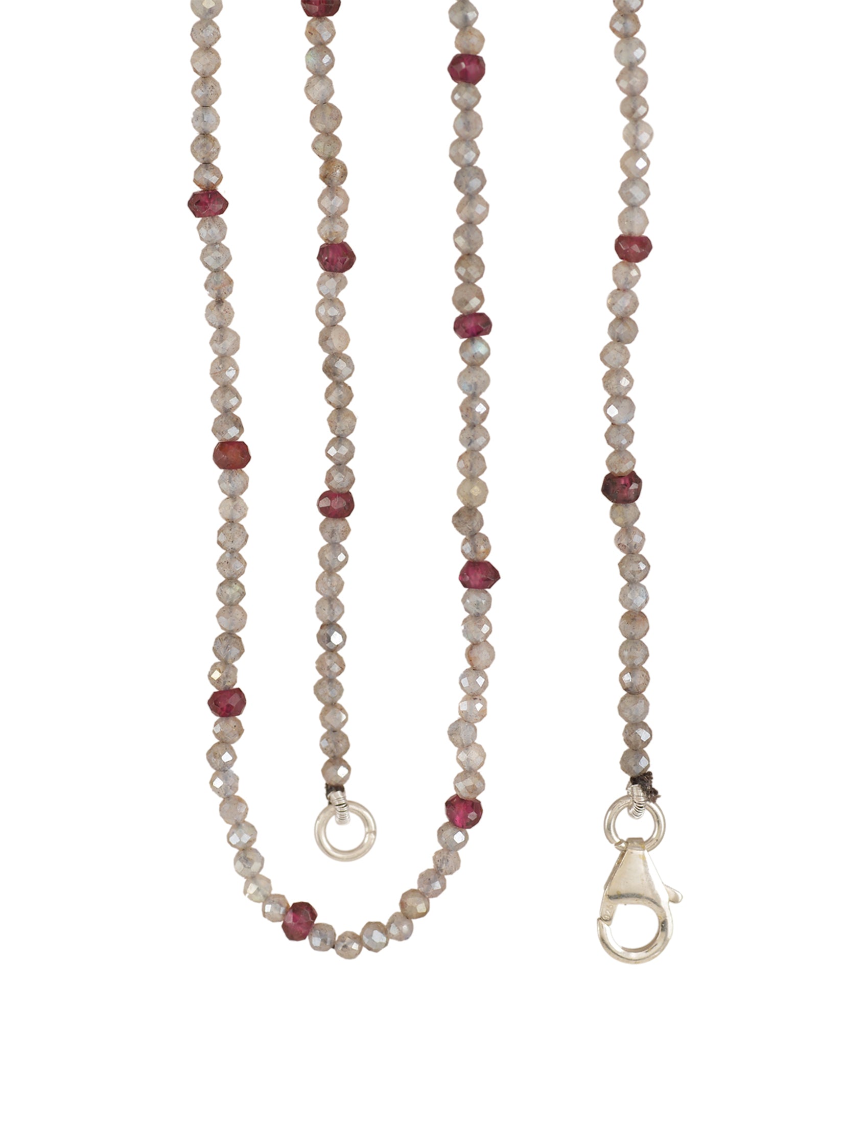 Onyx & Garnet Tassel Necklace