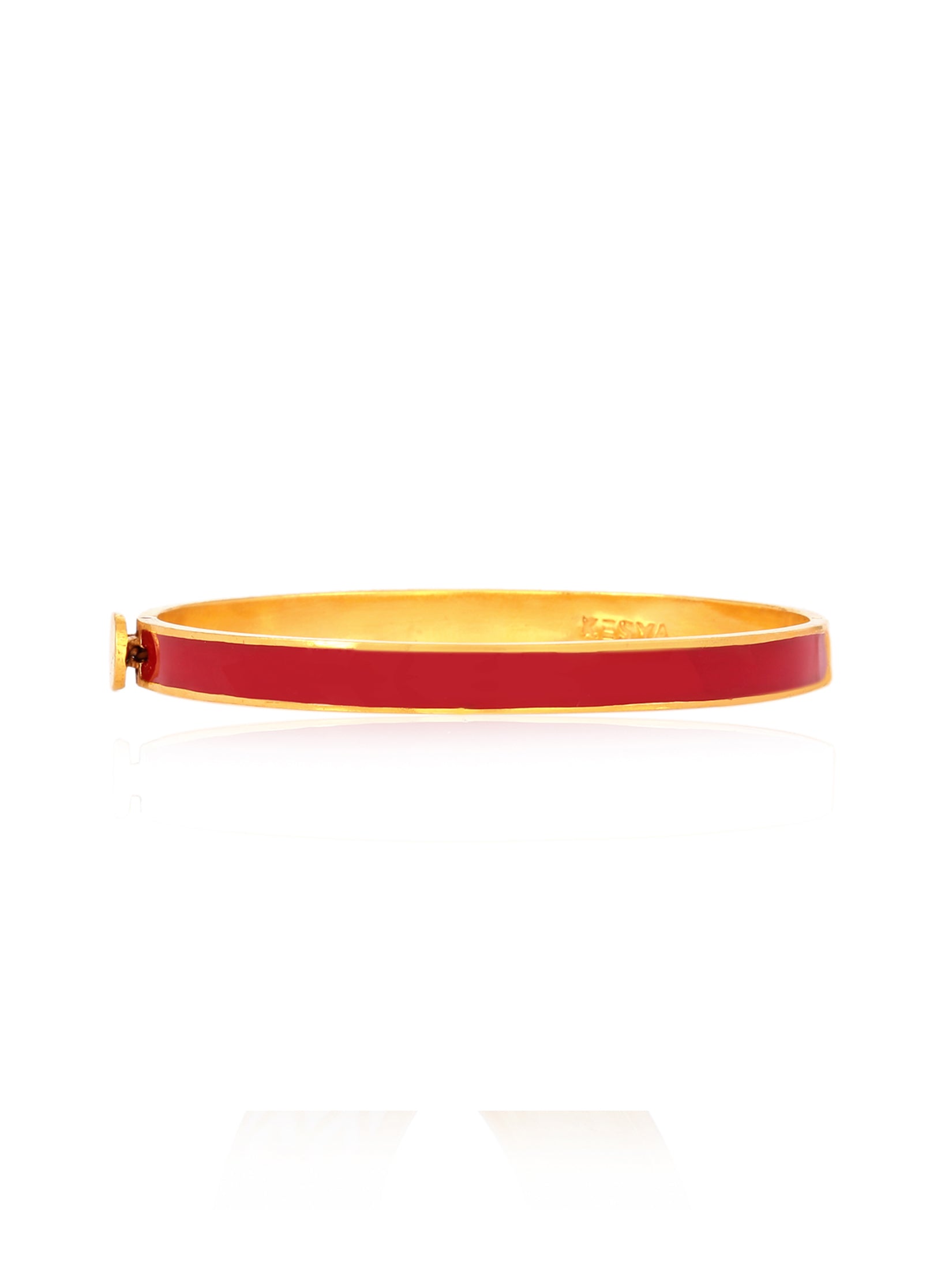 Red And Gold Enamel Bangle