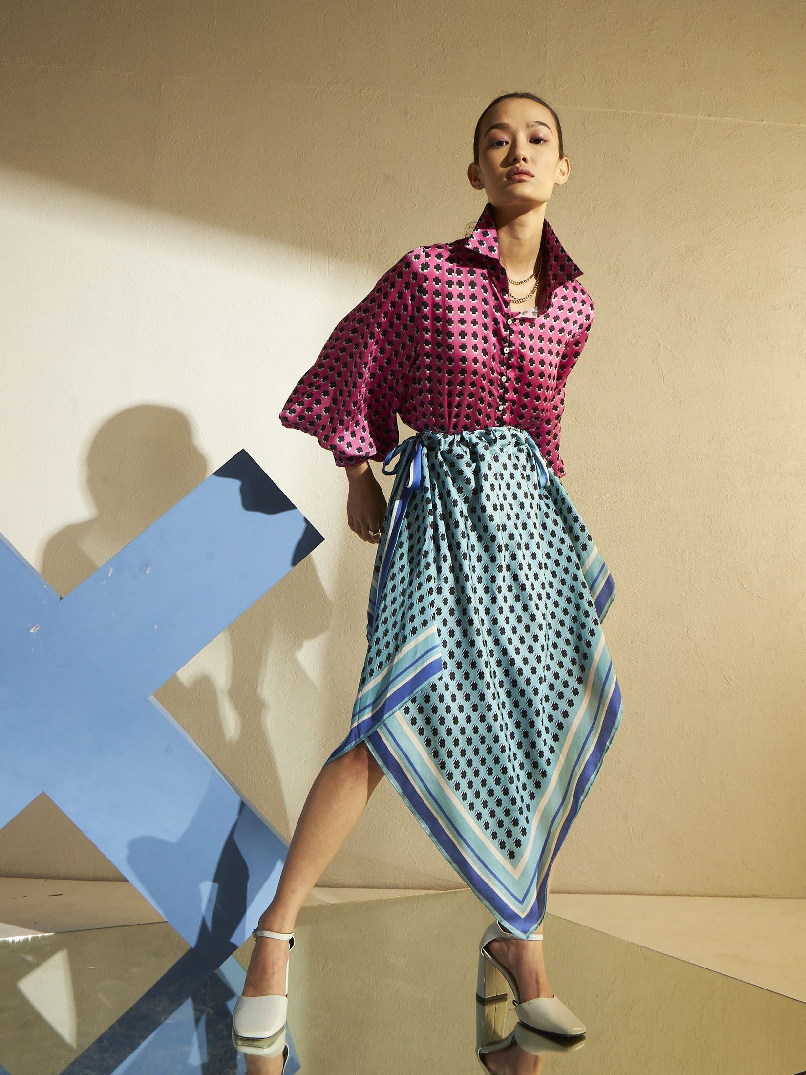 Blue Cross Mat Skirt