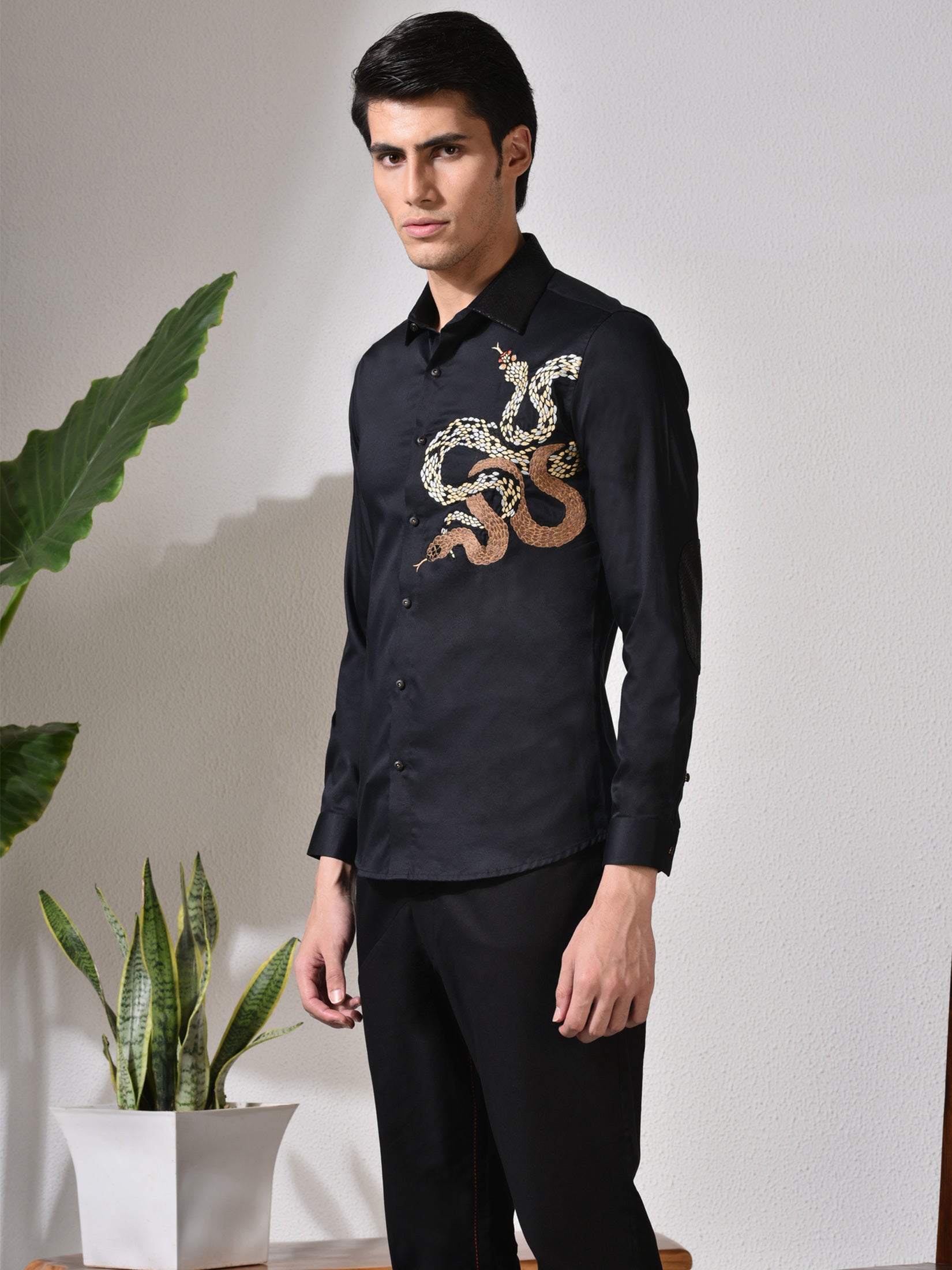 Vermin, Snake Embroidered Shirt